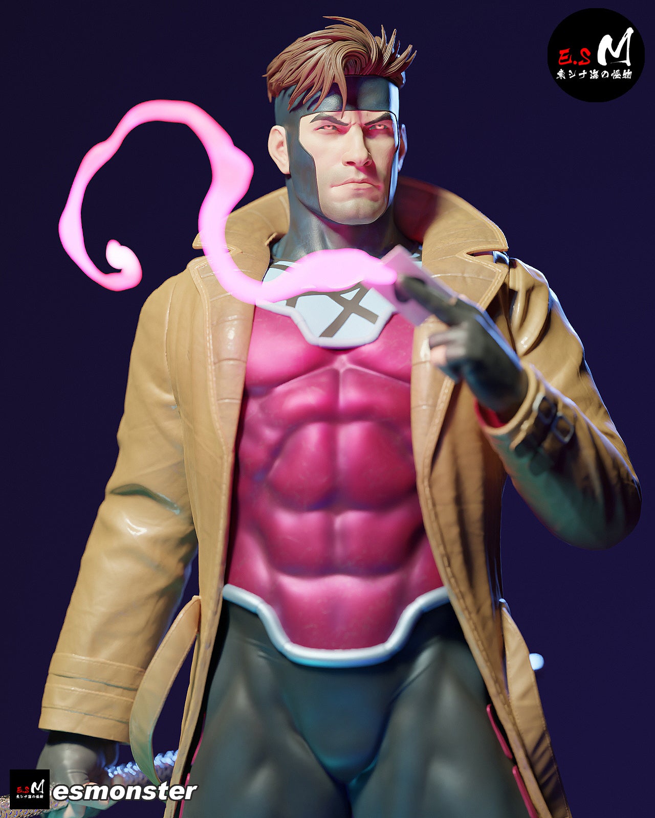 Powered Card Gambit Style X-Men Unpainted Resin Garage Kit (1/6-1/12)