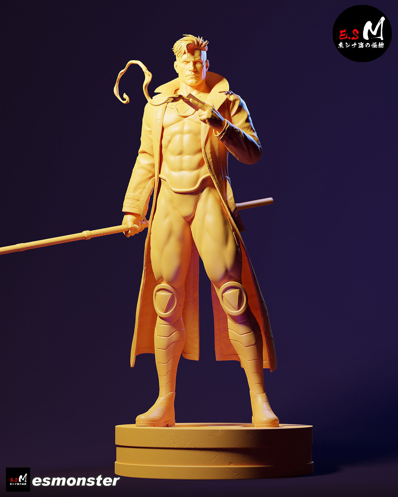 Powered Card Gambit Style X-Men Unpainted Resin Garage Kit (1/6-1/12)
