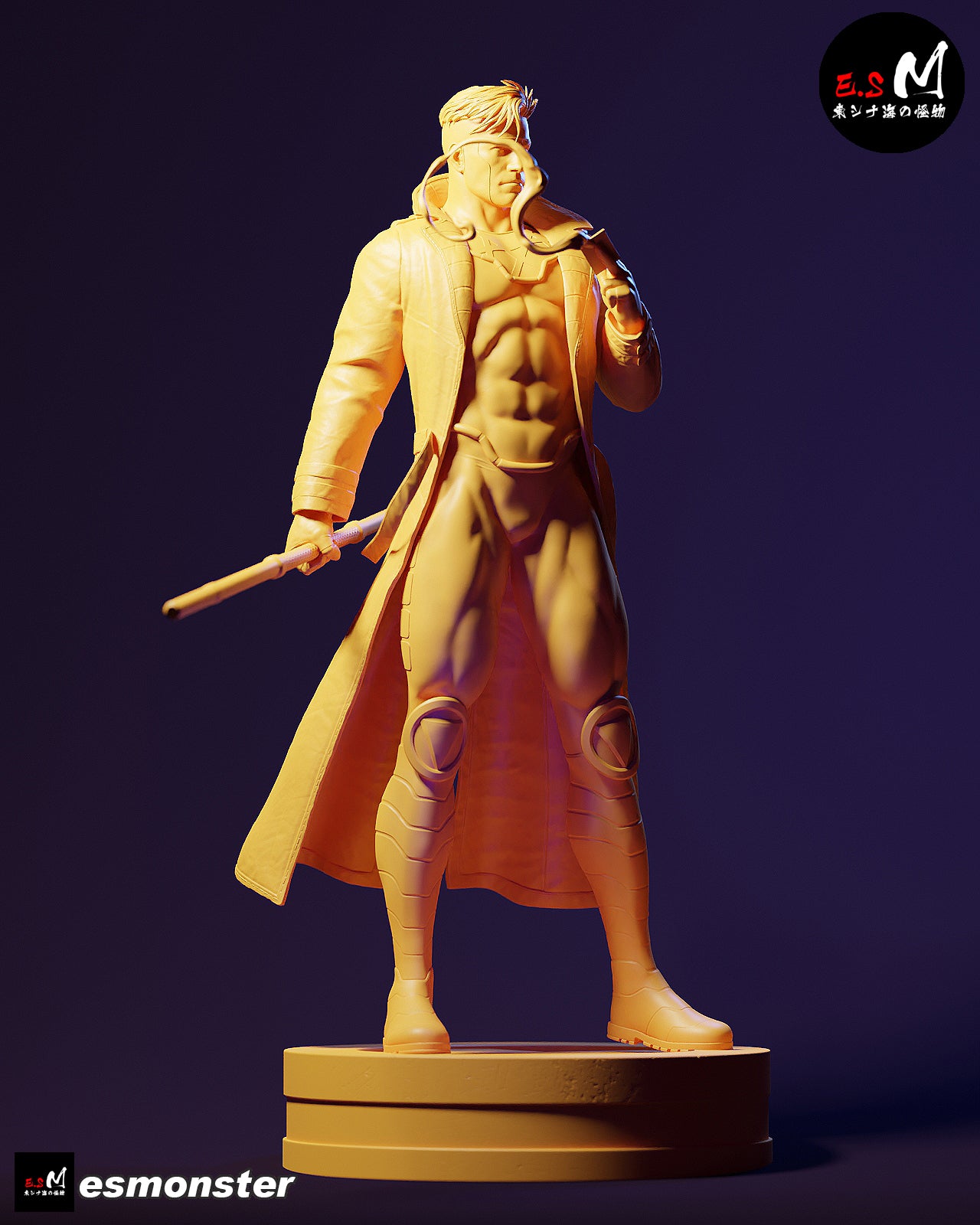 Powered Card Gambit Style X-Men Unpainted Resin Garage Kit (1/6-1/12)
