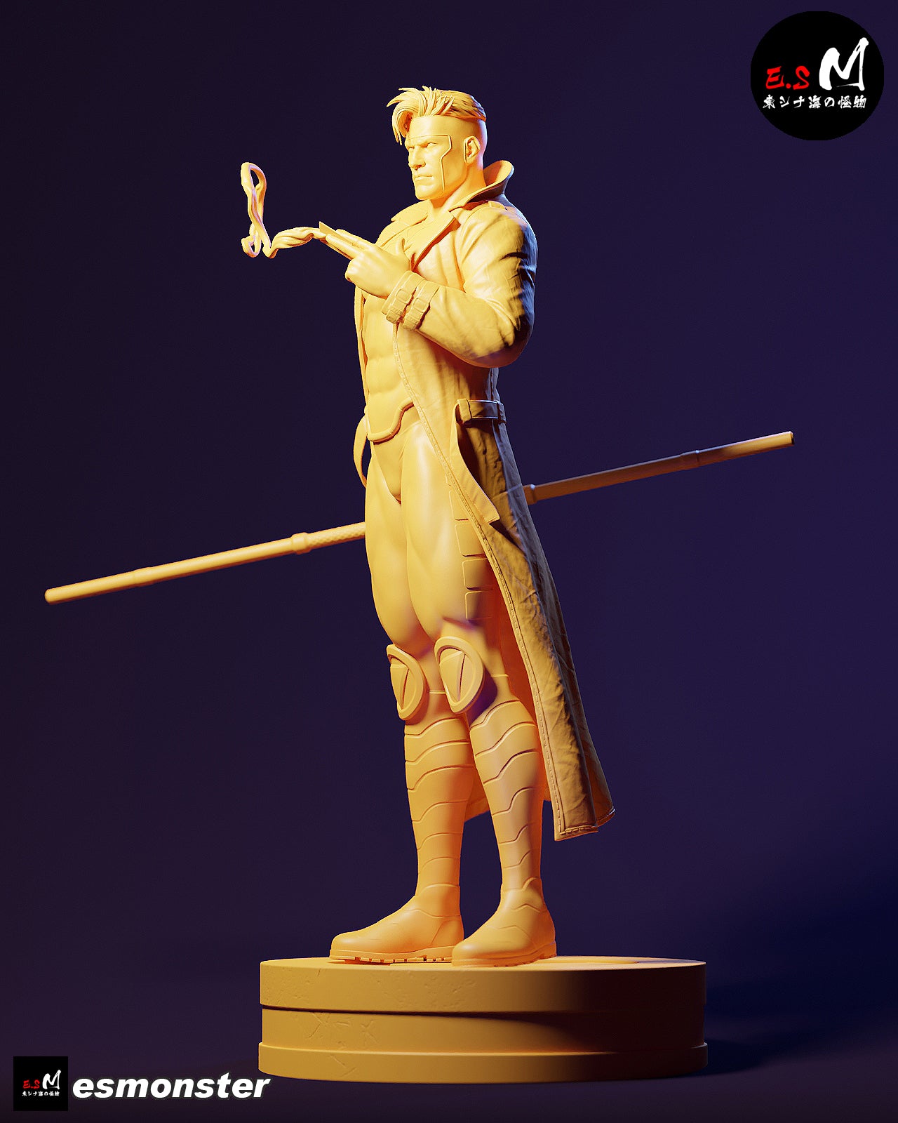 Powered Card Gambit Style X-Men Unpainted Resin Garage Kit (1/6-1/12)