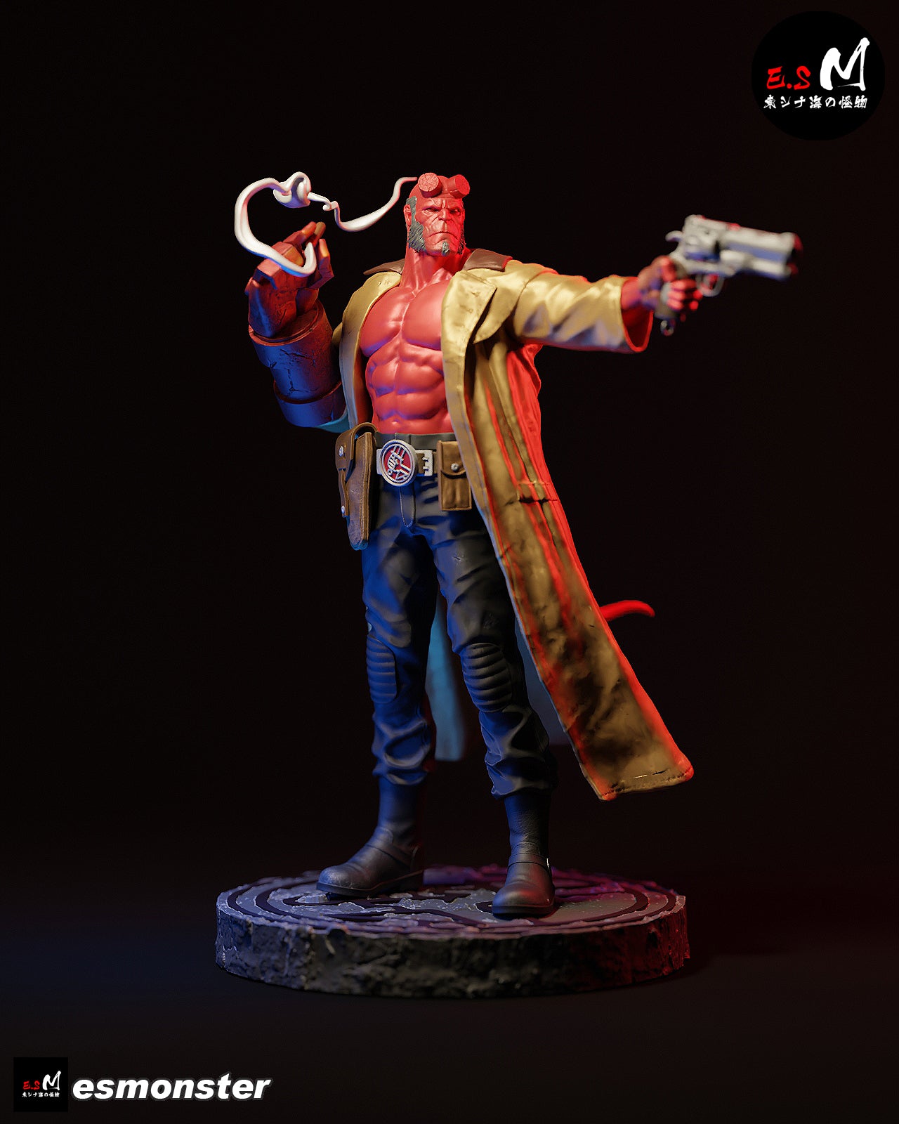 Hellboy Gun Style Dark Horse Unpainted Resin Garage Model Kit (1/6-1/12)