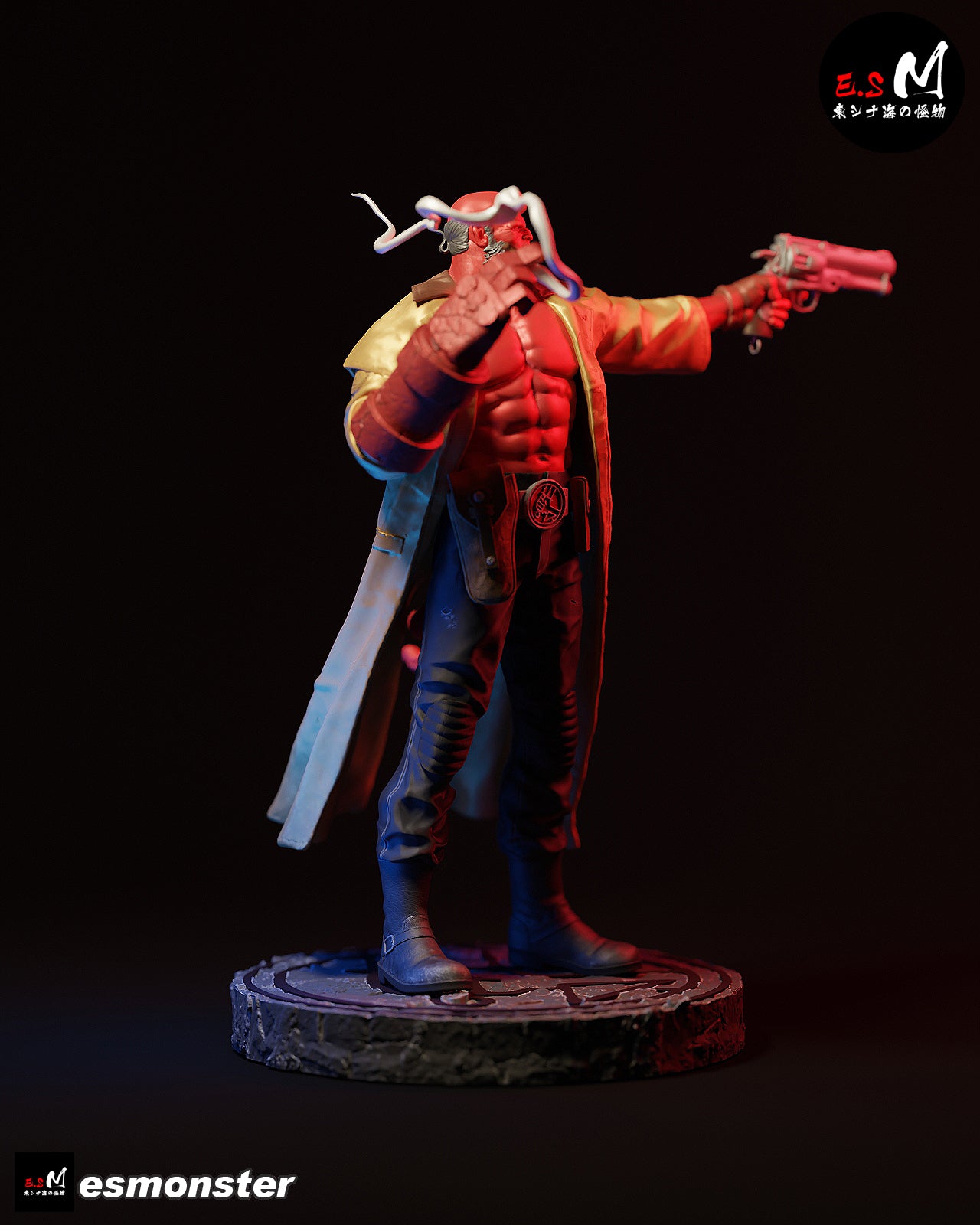 Hellboy Gun Style Dark Horse Unpainted Resin Garage Model Kit (1/6-1/12)
