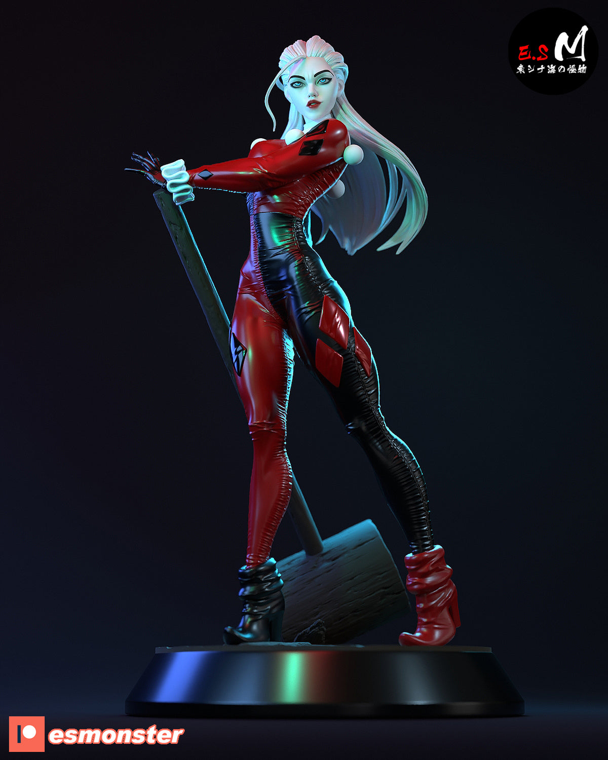 Harley Quinn Classic Style DC Unpainted Resin Garage Kit (1/6-1/12)