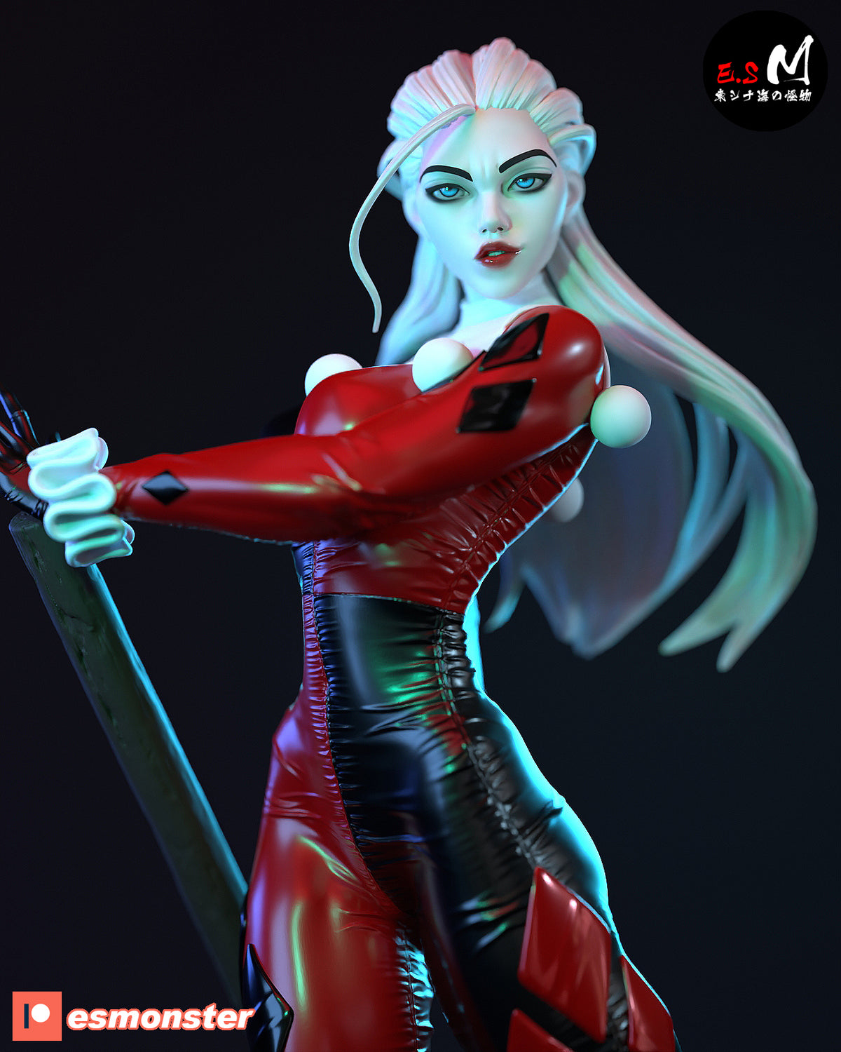 Harley Quinn Classic Style DC Unpainted Resin Garage Kit (1/6-1/12)