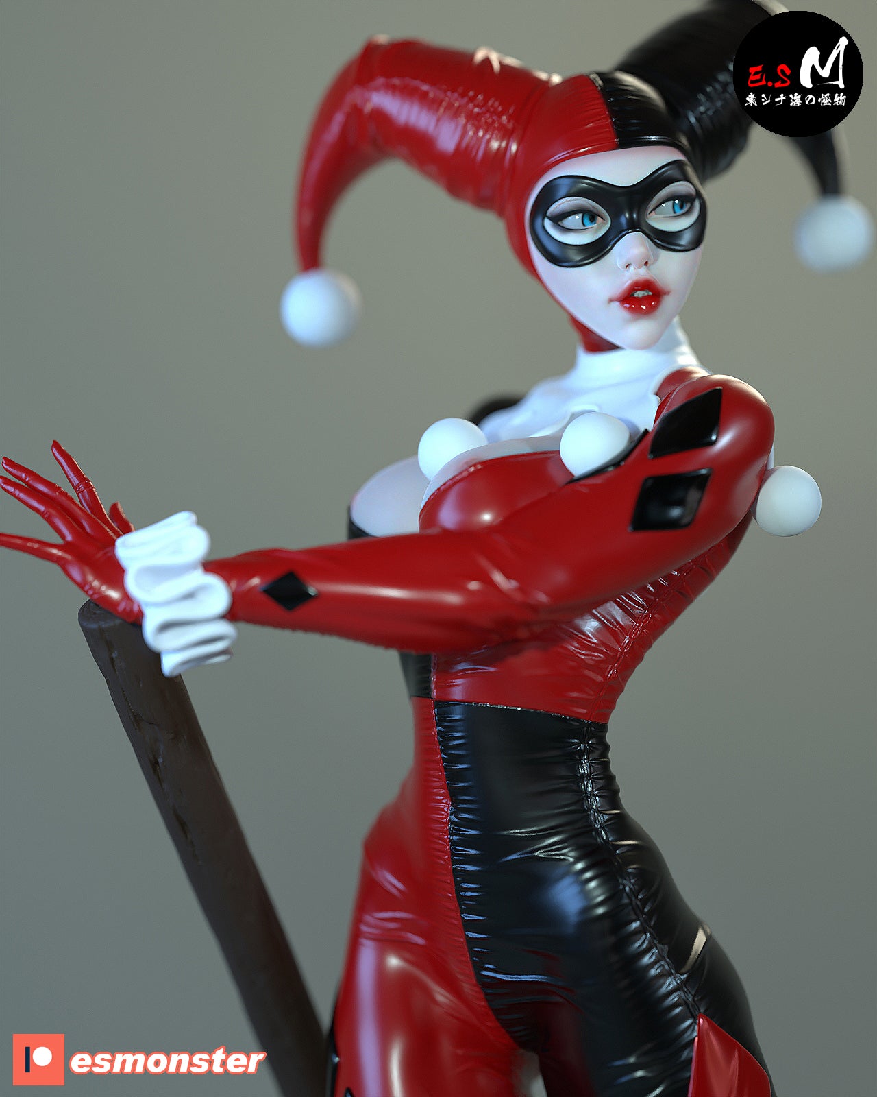 Harley Quinn Classic Style DC Unpainted Resin Garage Kit (1/6-1/12)