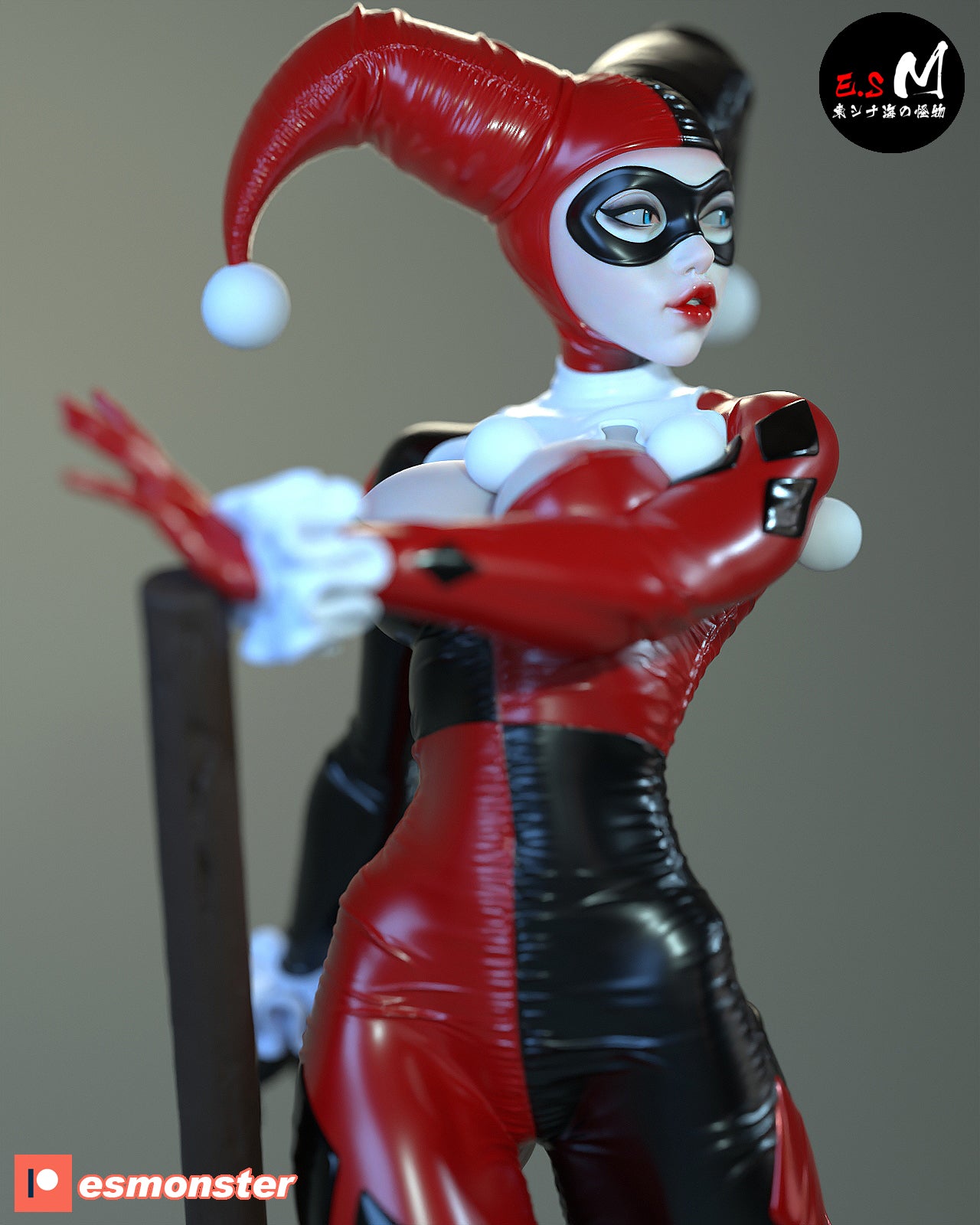 Harley Quinn Classic Style DC Unpainted Resin Garage Kit (1/6-1/12)