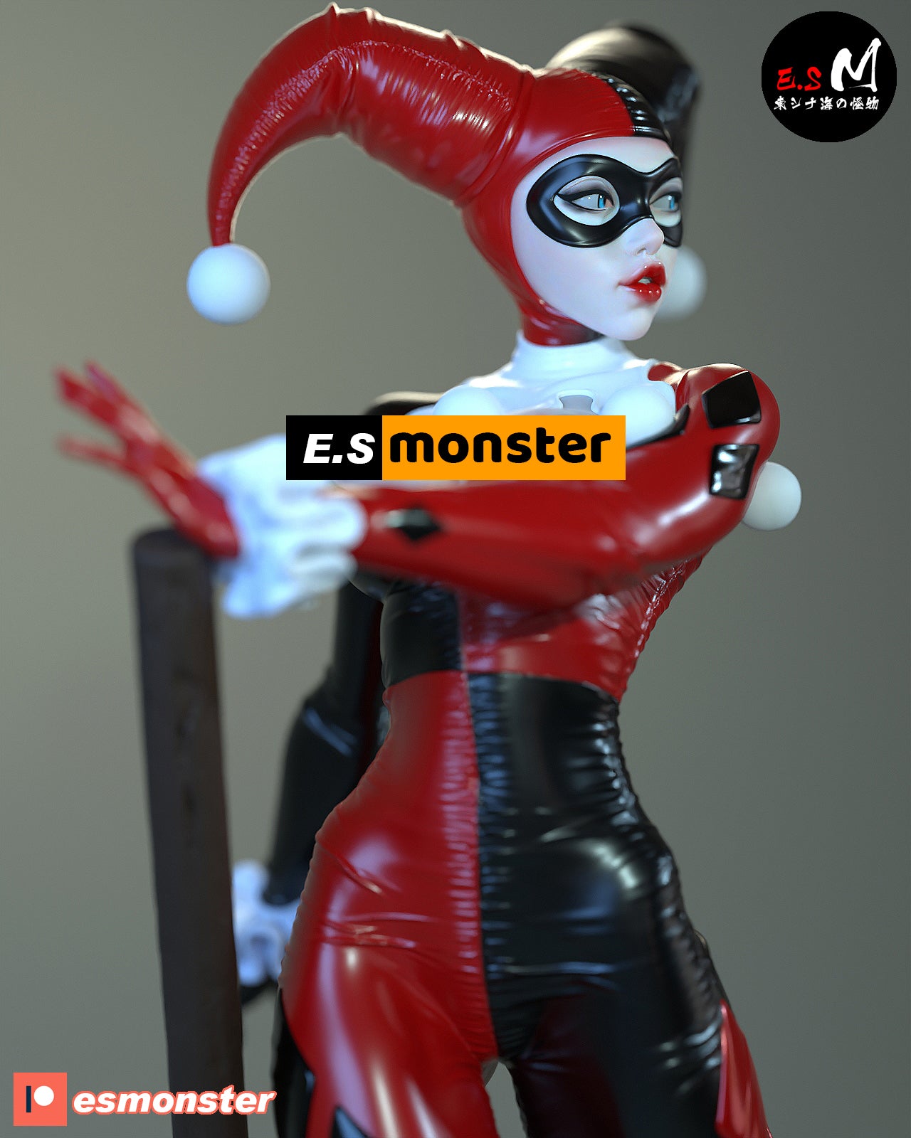 Harley Quinn Classic Style DC Unpainted Resin Garage Kit (1/6-1/12)