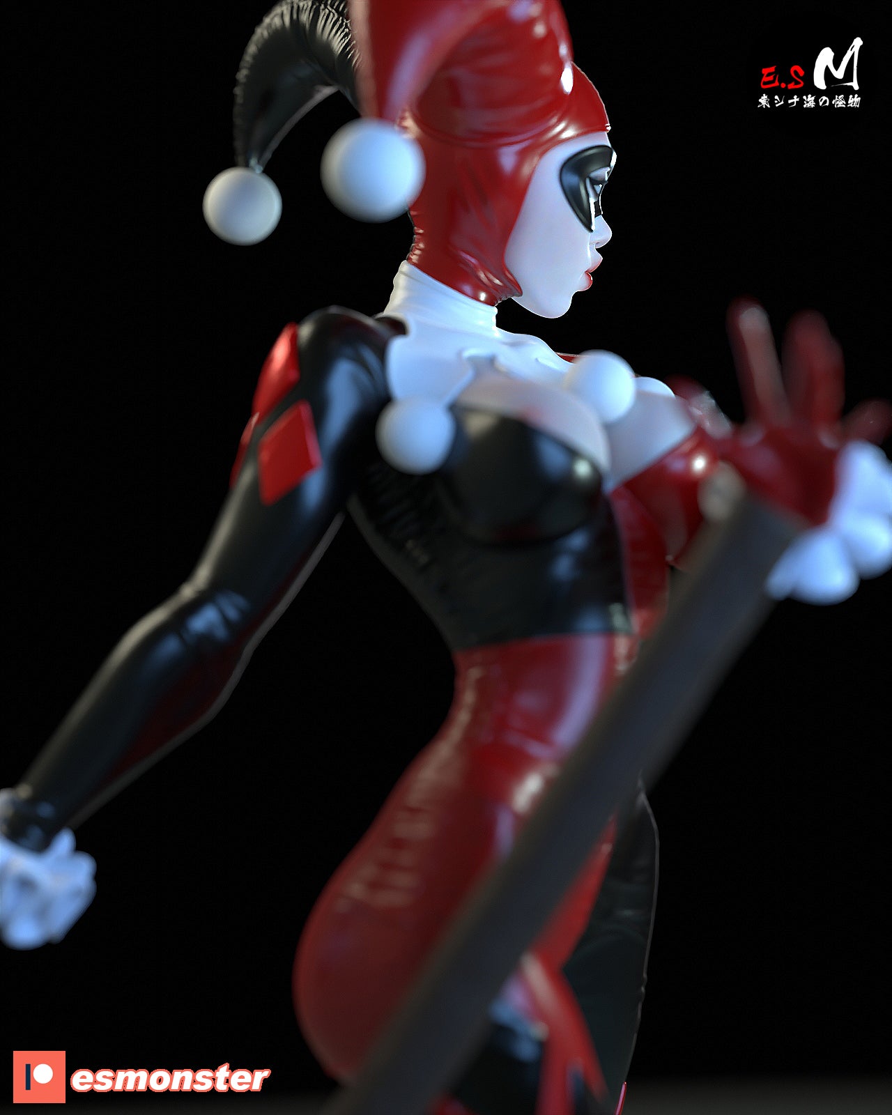 Harley Quinn Classic Style DC Unpainted Resin Garage Kit (1/6-1/12)