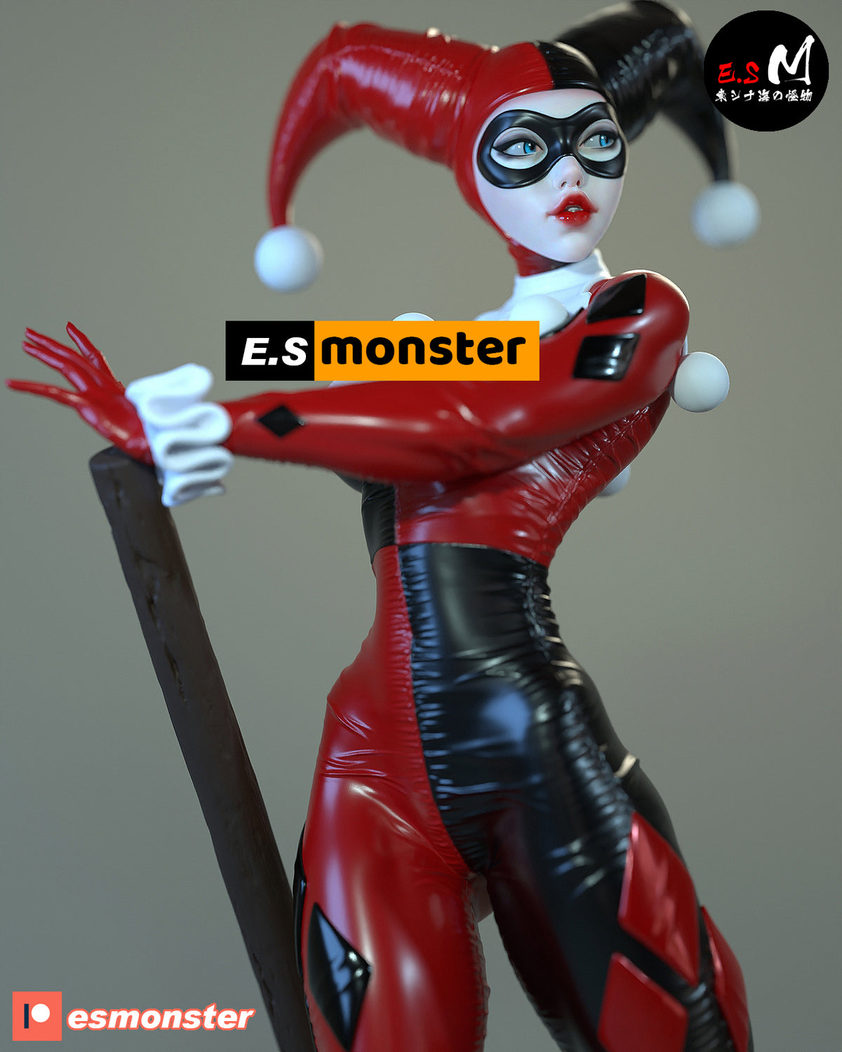 Harley Quinn Classic Style DC Unpainted Resin Garage Kit (1/6-1/12)