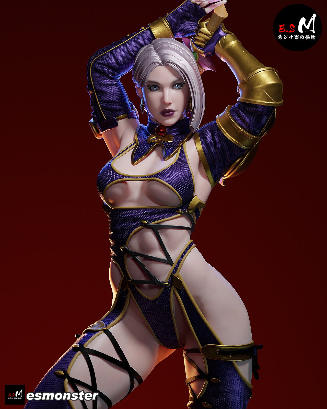 Whip Blade Ivy Valentine Style Soulcalibur Unpainted Resin Kit (1/6-1/12)