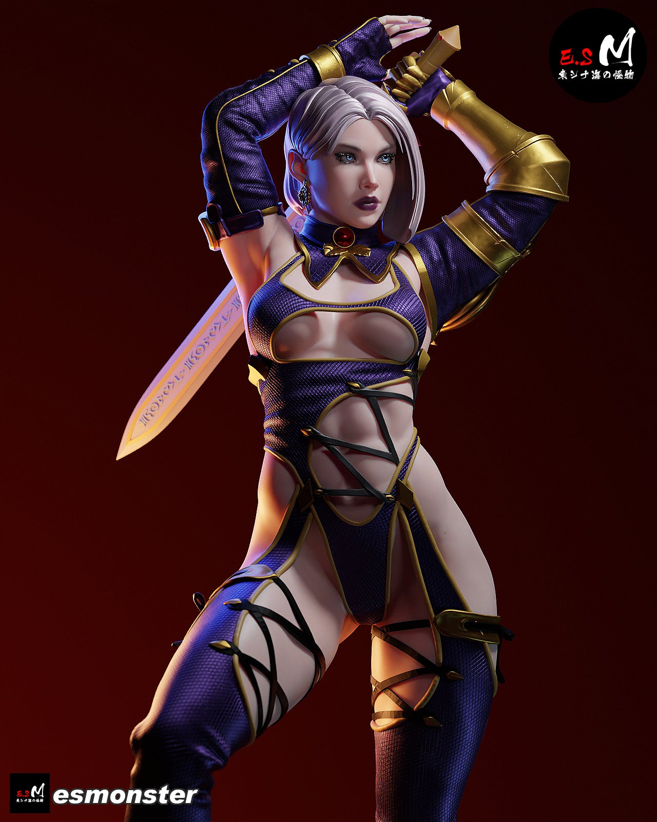 Whip Blade Ivy Valentine Style Soulcalibur Unpainted Resin Kit (1/6-1/12)