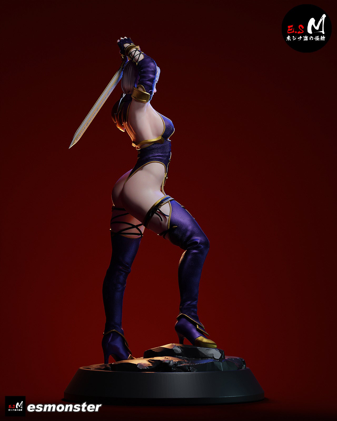 Whip Blade Ivy Valentine Style Soulcalibur Unpainted Resin Kit (1/6-1/12)