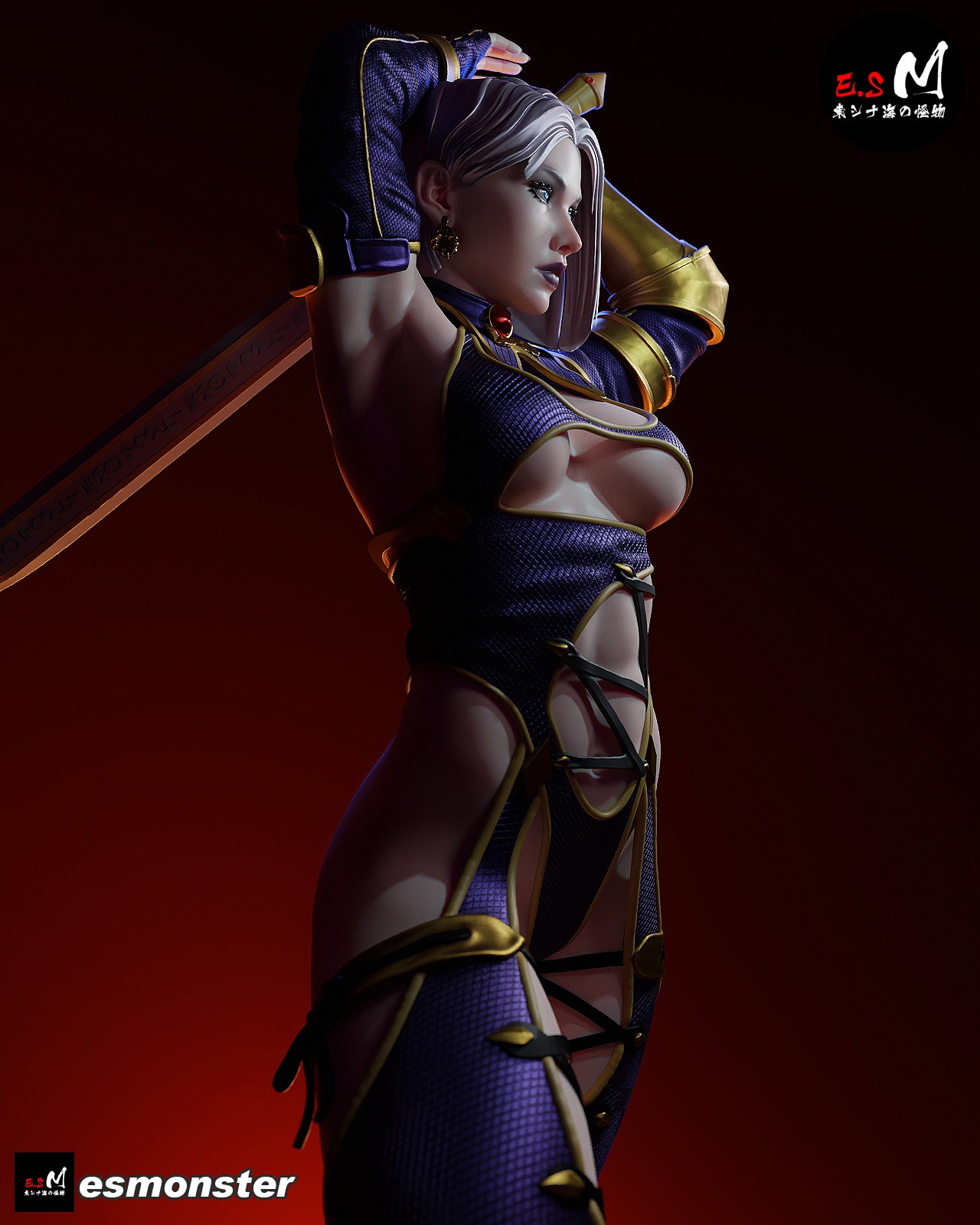 Whip Blade Ivy Valentine Style Soulcalibur Unpainted Resin Kit (1/6-1/12)