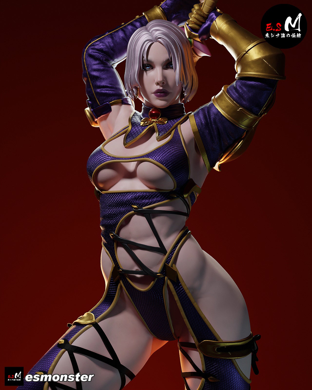 Whip Blade Ivy Valentine Style Soulcalibur Unpainted Resin Kit (1/6-1/12)