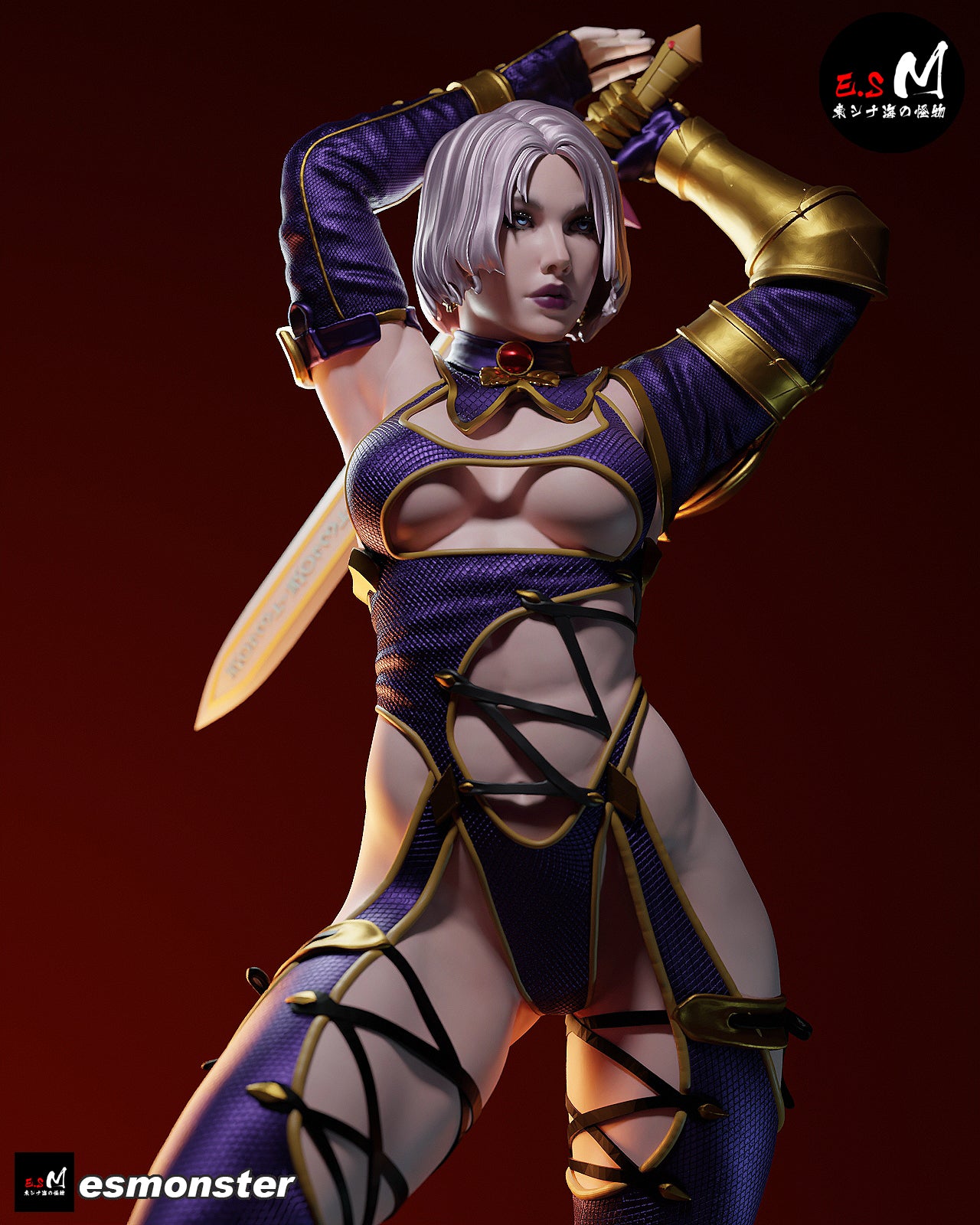 Whip Blade Ivy Valentine Style Soulcalibur Unpainted Resin Kit (1/6-1/12)