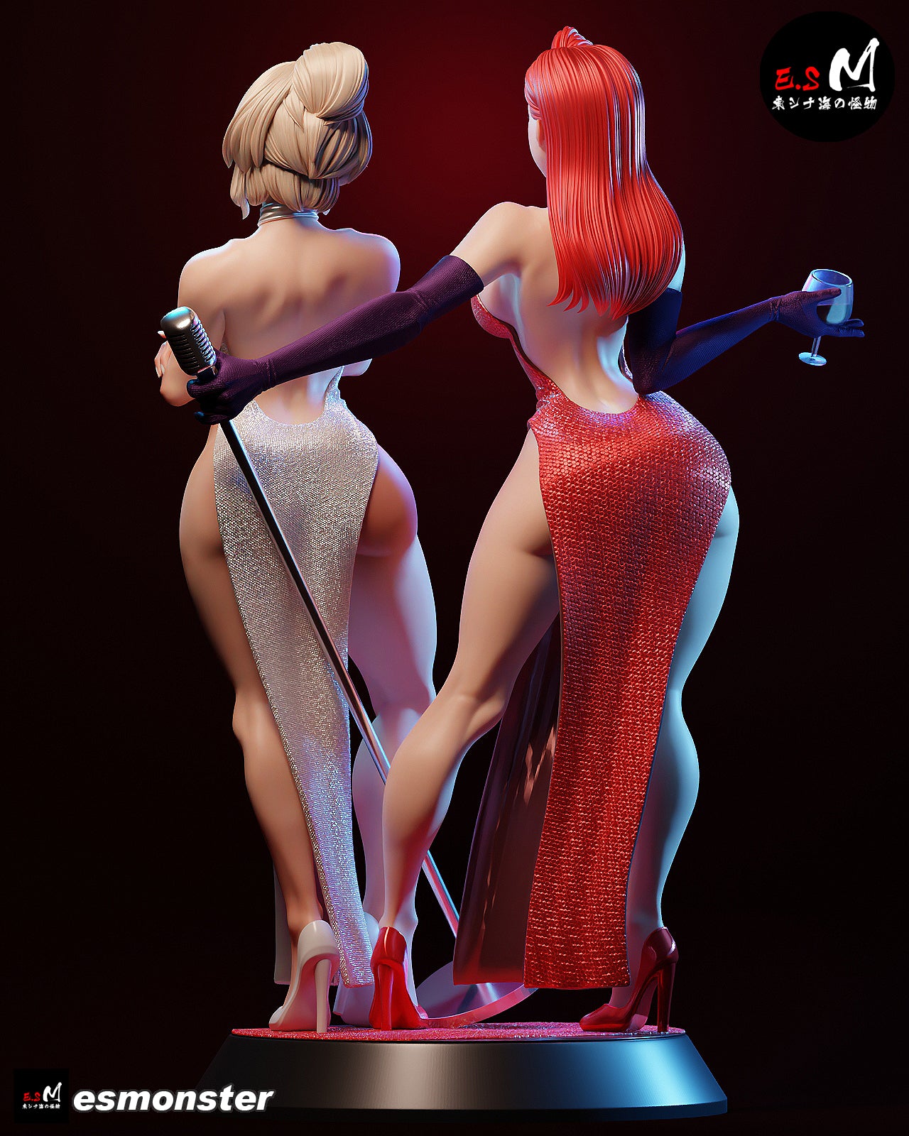 Jessica Rabbit & Holli Would Style Roger Rabbit Resin Garage Kit (1/6-1/12)