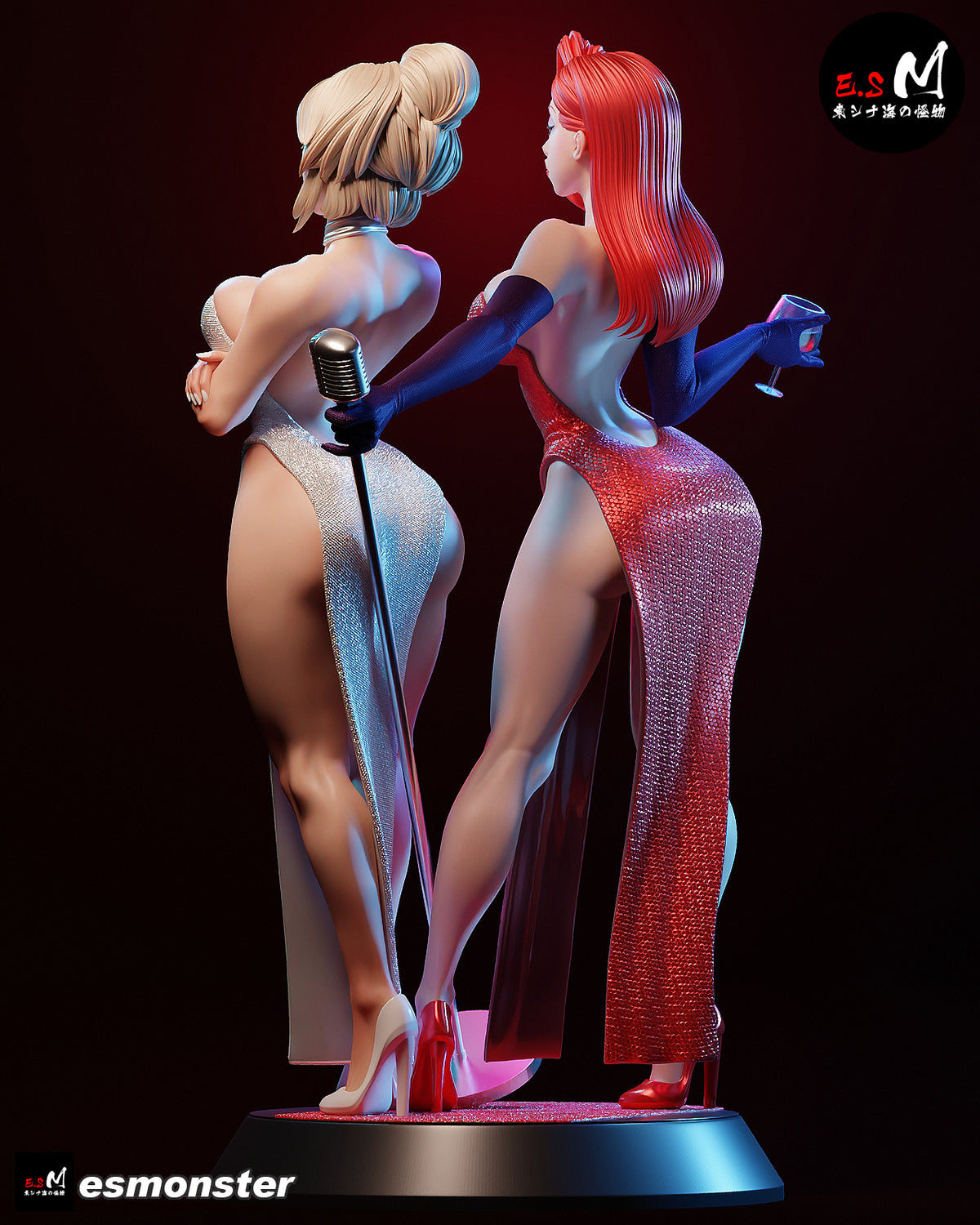 Jessica Rabbit & Holli Would Style Roger Rabbit Resin Garage Kit (1/6-1/12)