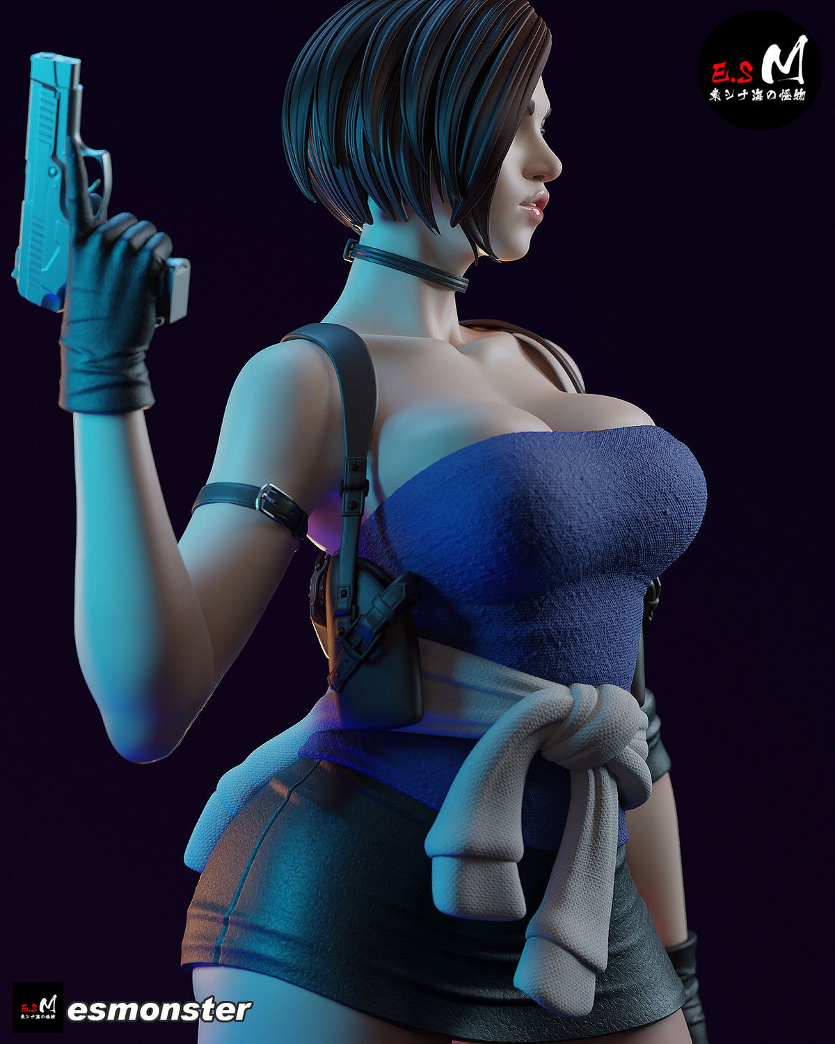 Classic Jill Valentine Style Resident Evil Unpainted Resin Garage Kit (1/6-1/12)