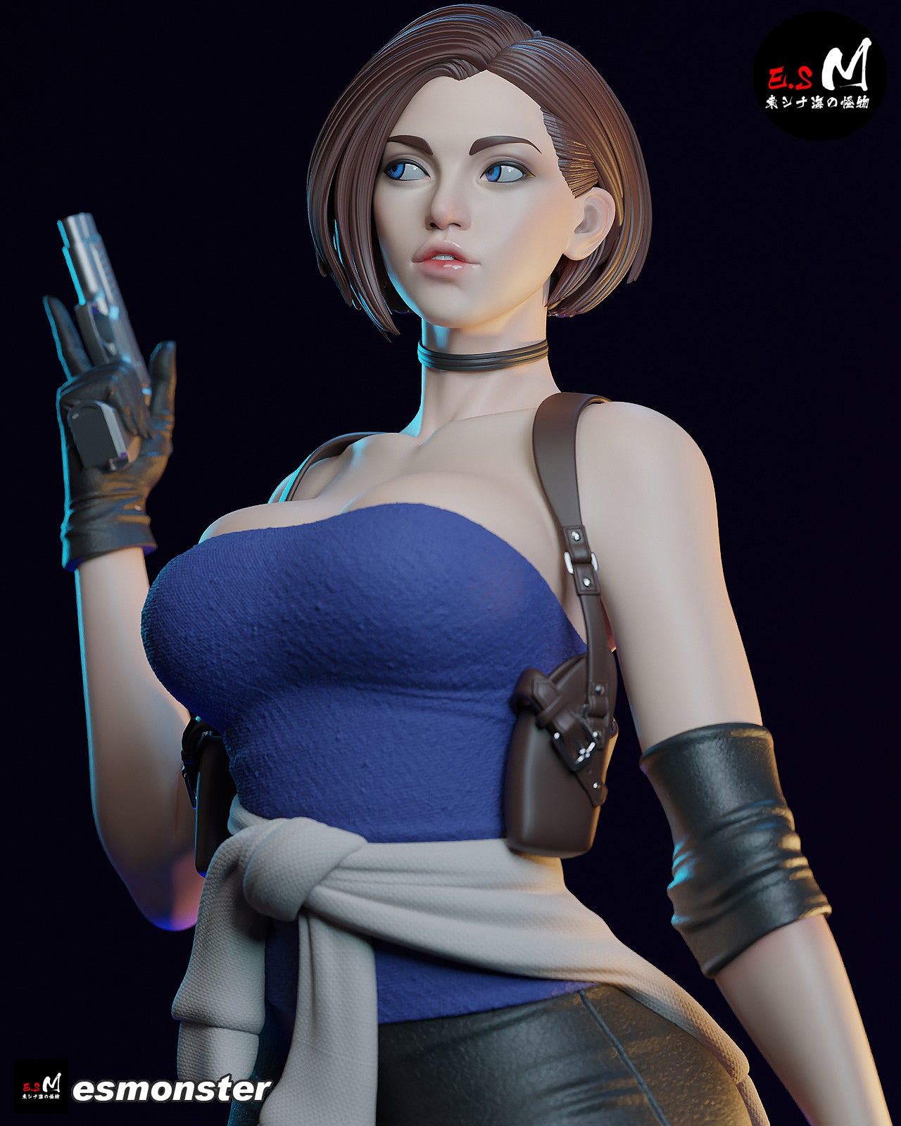 Classic Jill Valentine Style Resident Evil Unpainted Resin Garage Kit (1/6-1/12)