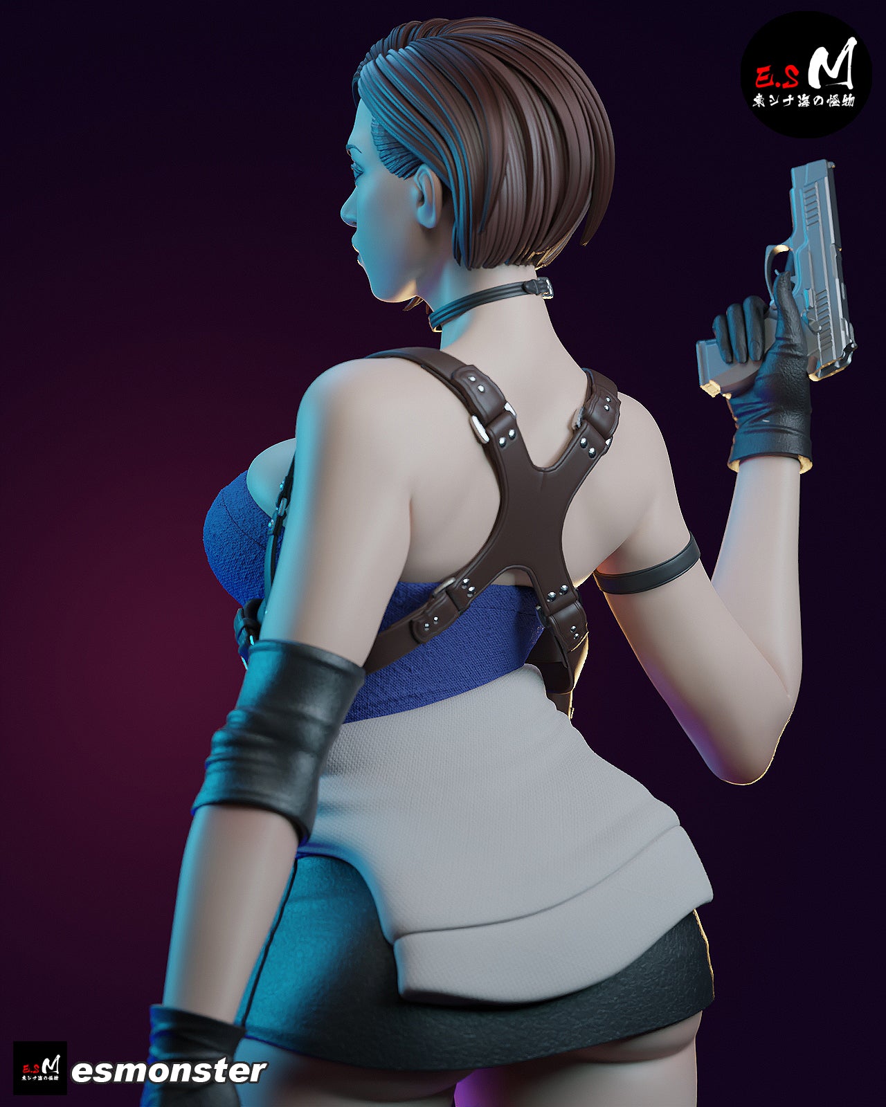 Classic Jill Valentine Style Resident Evil Unpainted Resin Garage Kit (1/6-1/12)