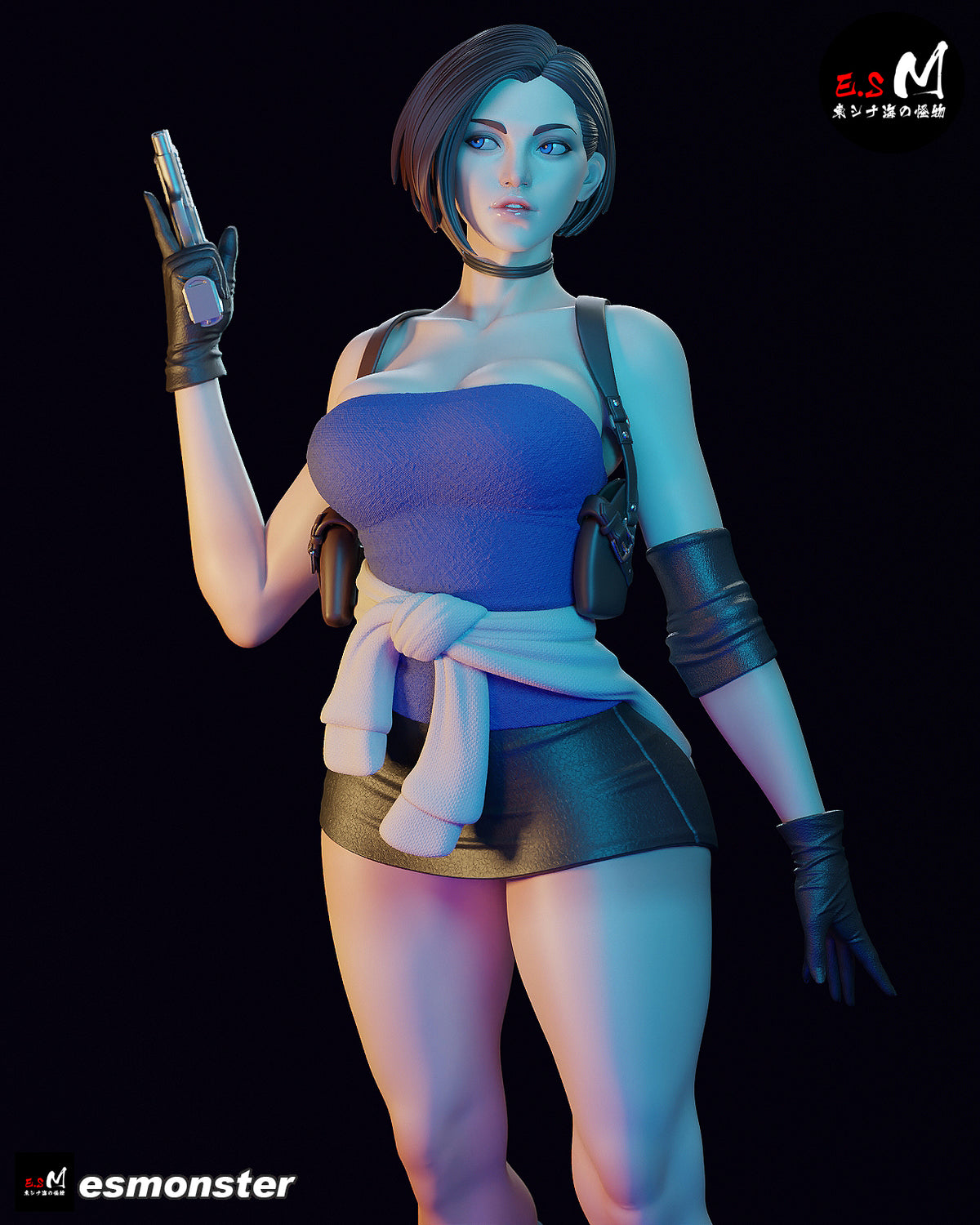 Classic Jill Valentine Style Resident Evil Unpainted Resin Garage Kit (1/6-1/12)