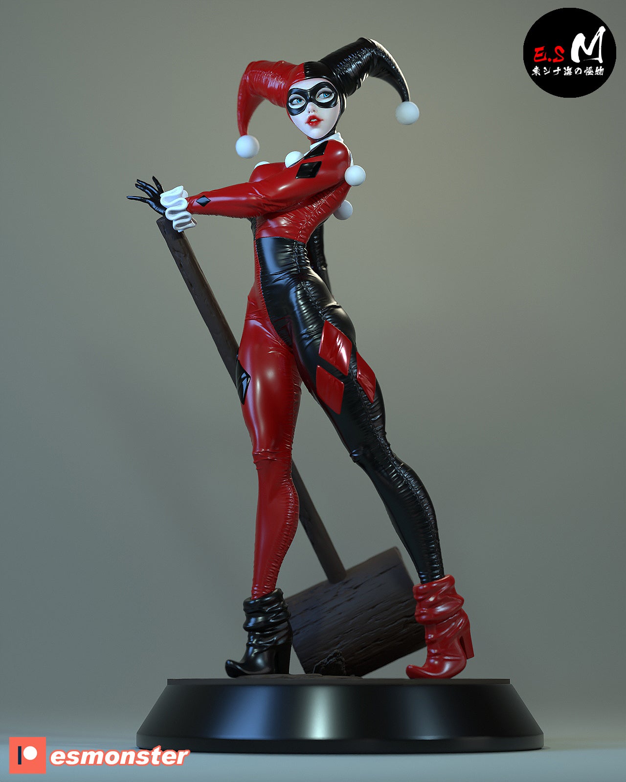 Harley Quinn Classic Style DC Unpainted Resin Garage Kit (1/6-1/12)