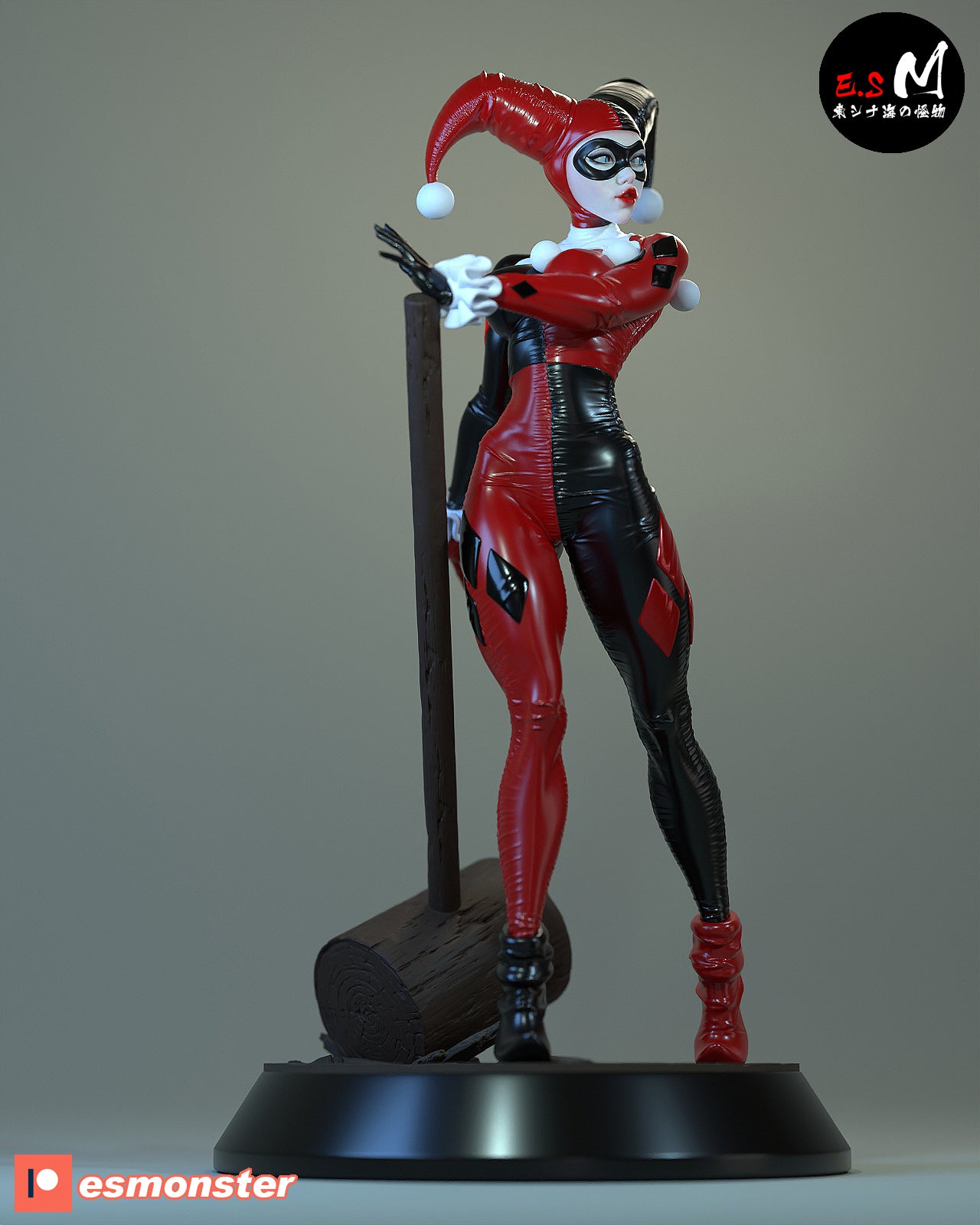 Harley Quinn Classic Style DC Unpainted Resin Garage Kit (1/6-1/12)