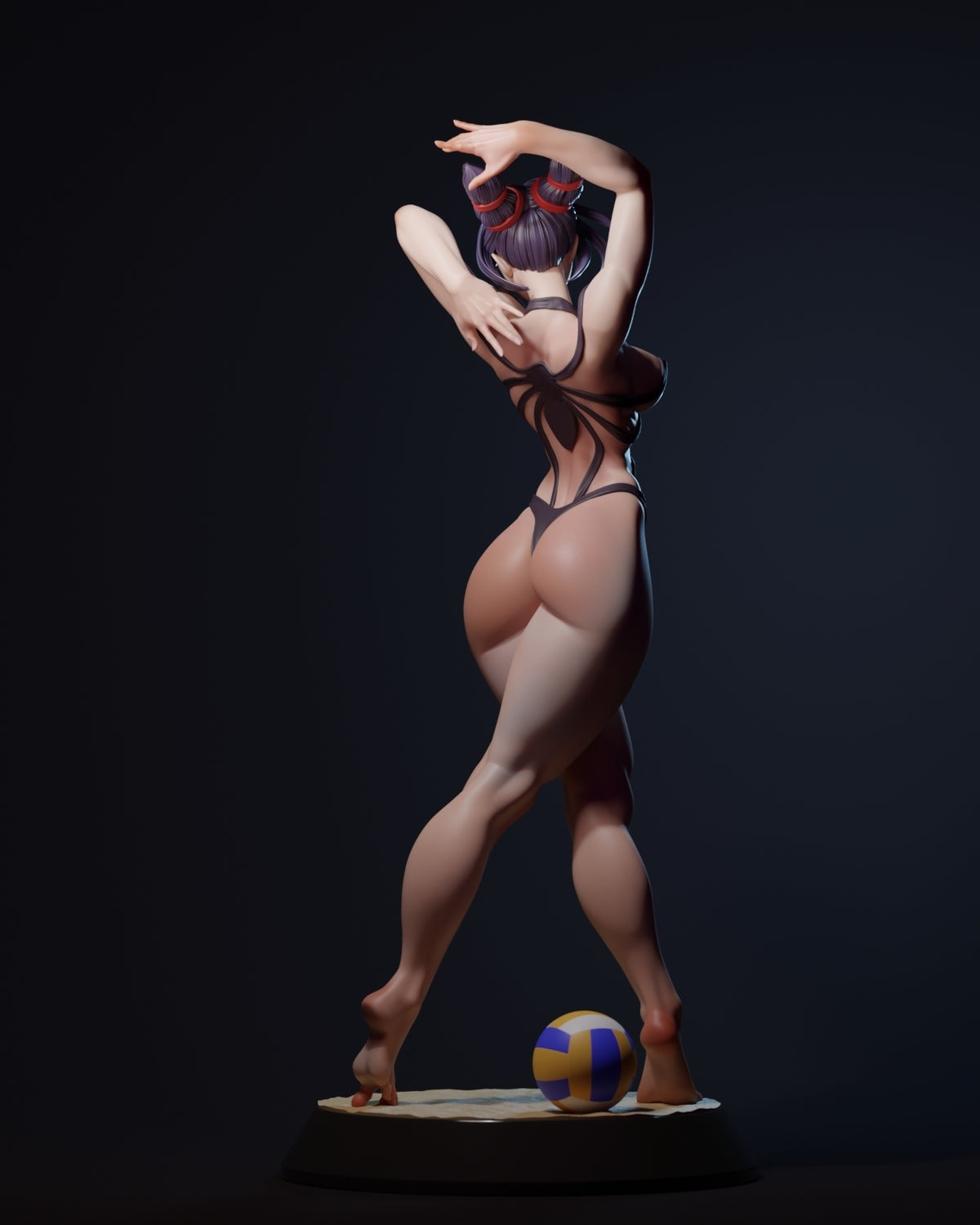 Beach Bikini Juri Style Street Fighter Unpainted Resin Kit (1/6-1/12)