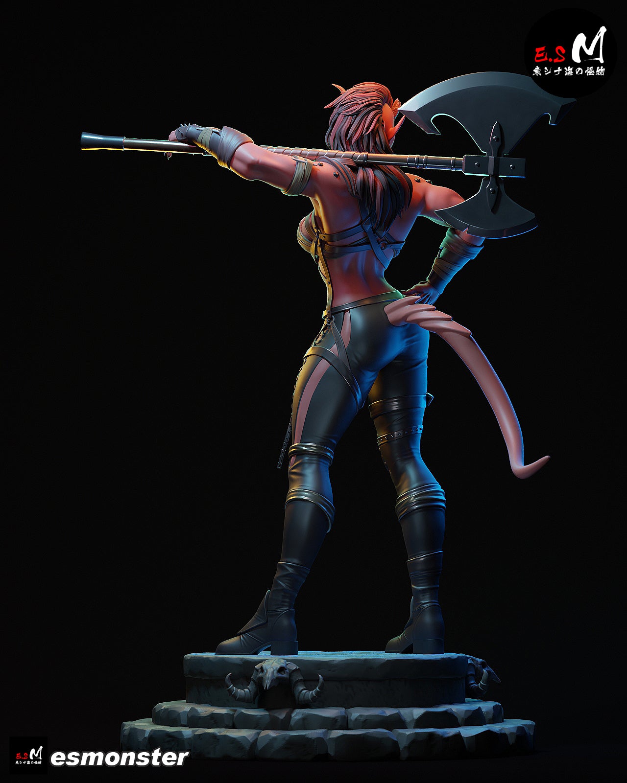 Axe Master Karlach Style Baldur's Gate Unpainted Resin Kit (1/6-1/12)