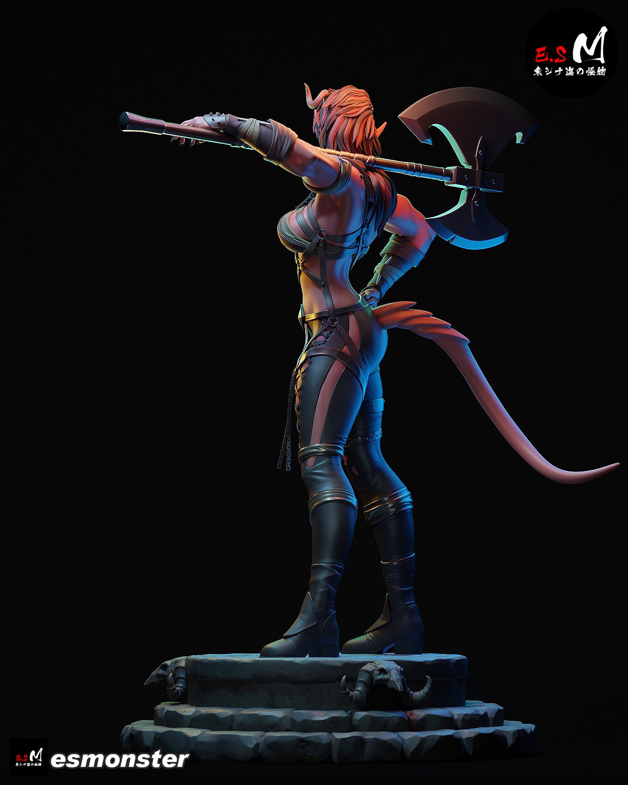 Axe Master Karlach Style Baldur's Gate Unpainted Resin Kit (1/6-1/12)