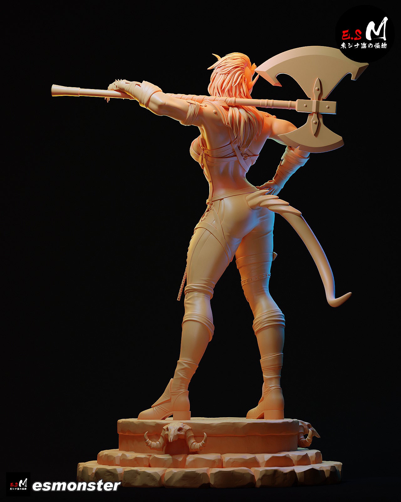 Axe Master Karlach Style Baldur's Gate Unpainted Resin Kit (1/6-1/12)