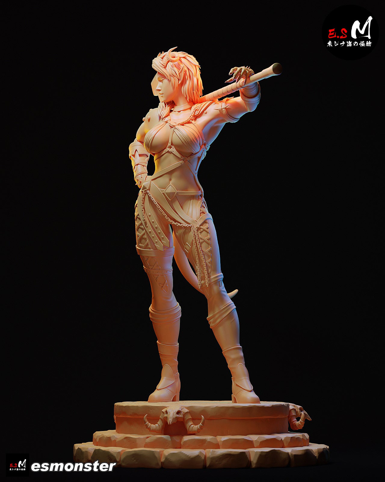 Axe Master Karlach Style Baldur's Gate Unpainted Resin Kit (1/6-1/12)
