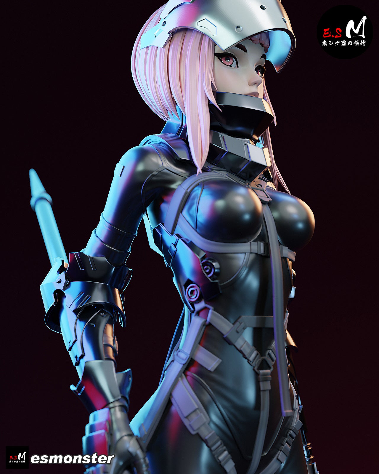 Android Lancer Lanze Reiter Sci-Fi Unpainted Resin Garage Model Kit (1/6-1/12)