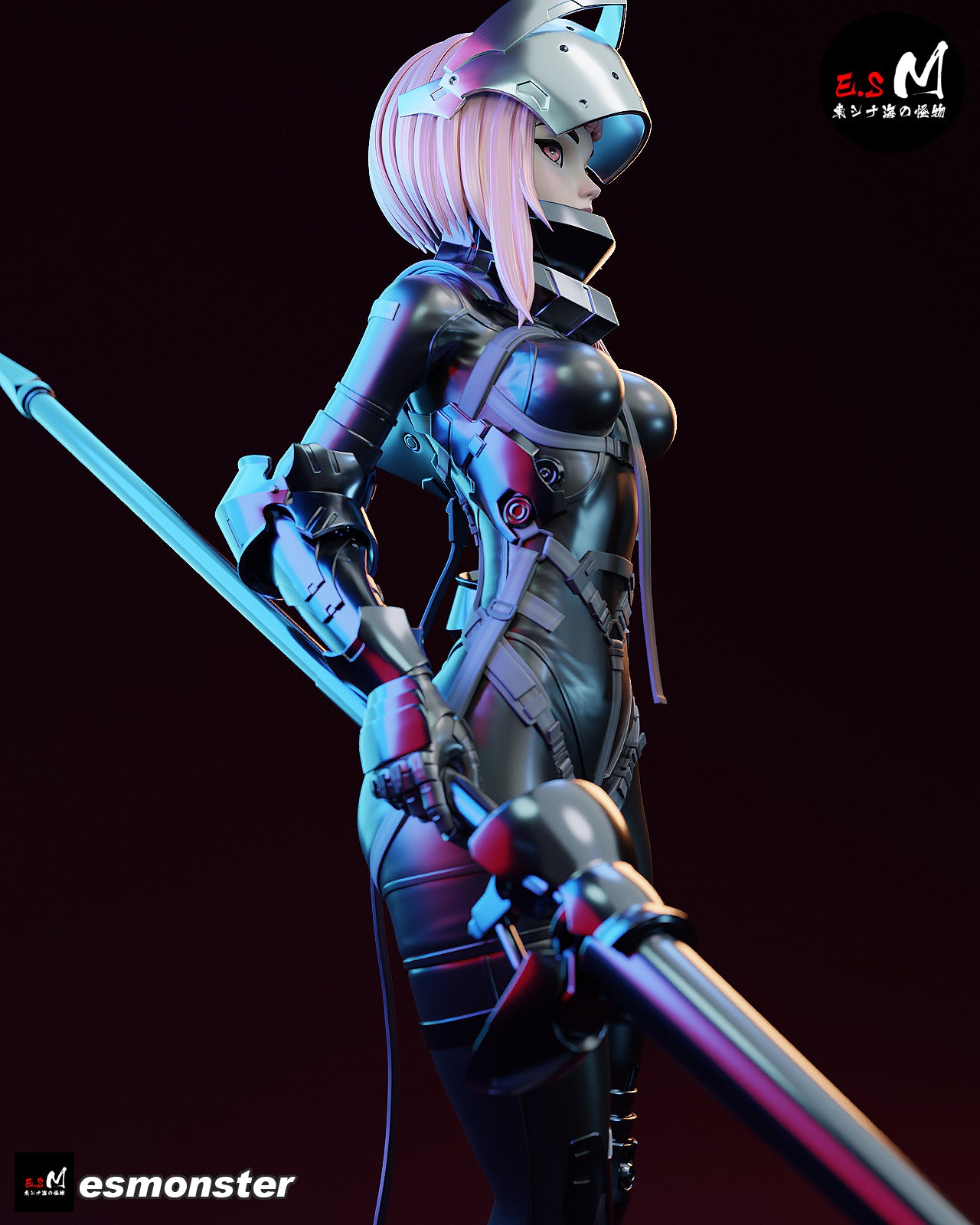 Android Lancer Lanze Reiter Sci-Fi Unpainted Resin Garage Model Kit (1/6-1/12)