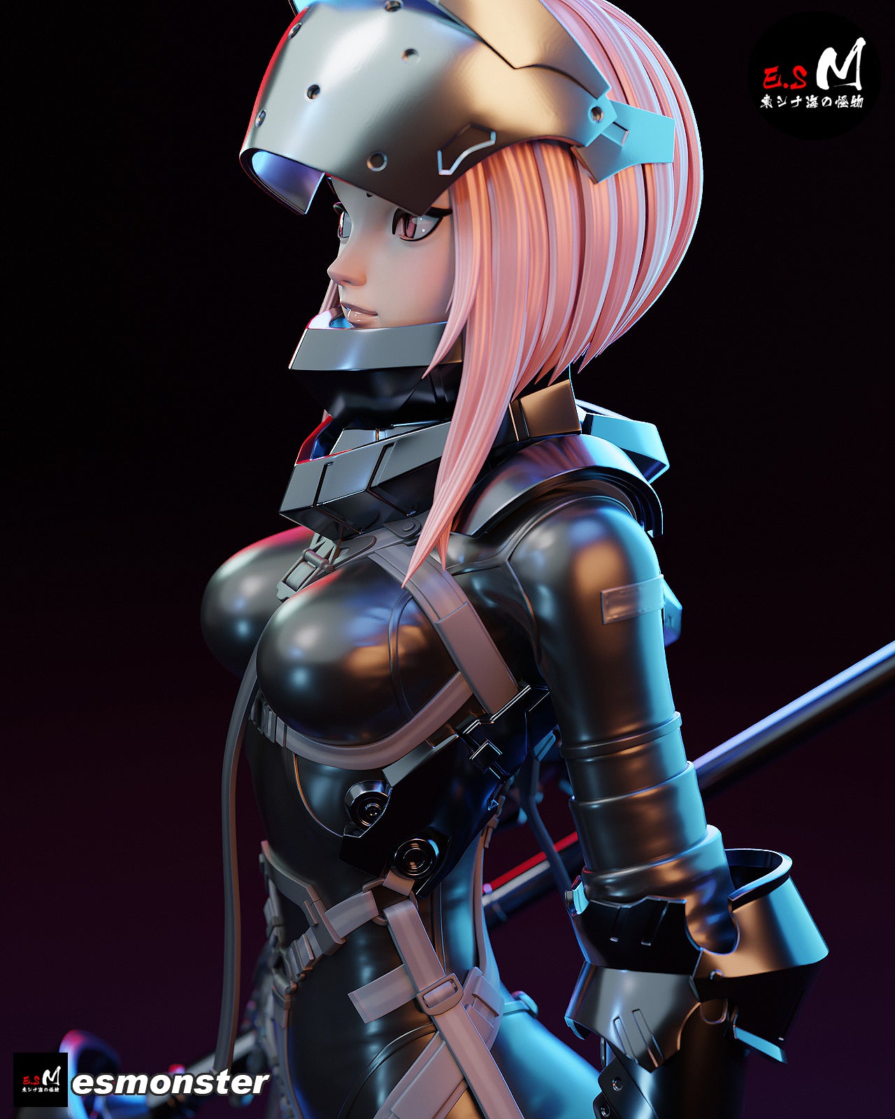 Android Lancer Lanze Reiter Sci-Fi Unpainted Resin Garage Model Kit (1/6-1/12)