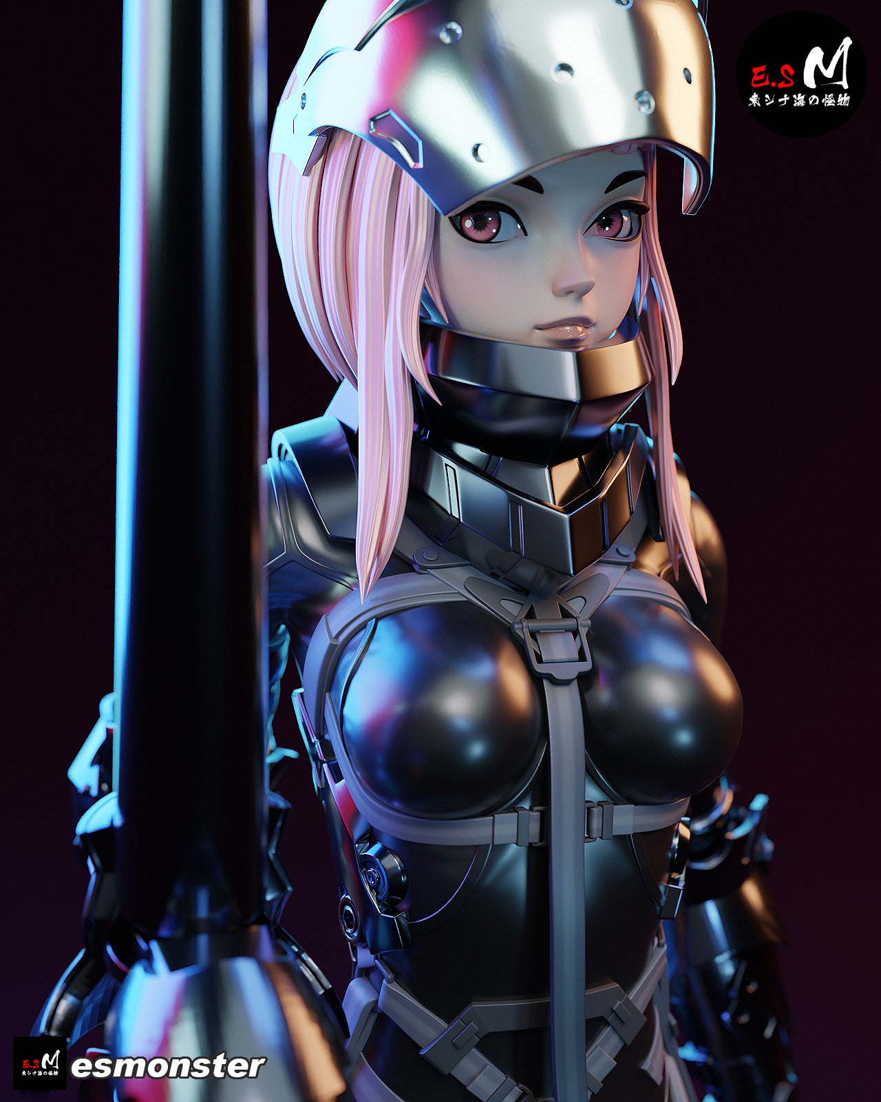 Android Lancer Lanze Reiter Sci-Fi Unpainted Resin Garage Model Kit (1/6-1/12)