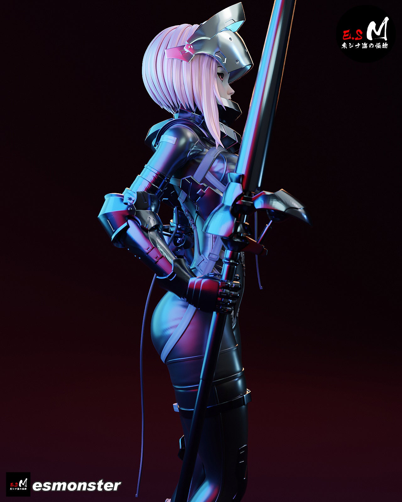 Android Lancer Lanze Reiter Sci-Fi Unpainted Resin Garage Model Kit (1/6-1/12)