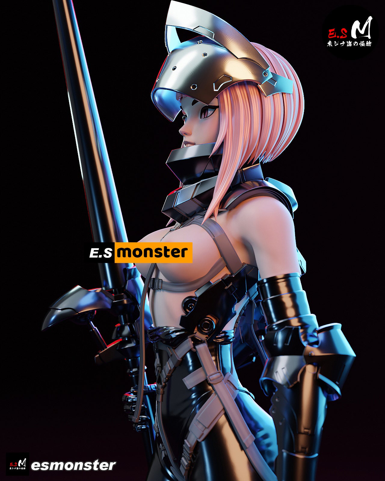 Android Lancer Lanze Reiter Sci-Fi Unpainted Resin Garage Model Kit (1/6-1/12)