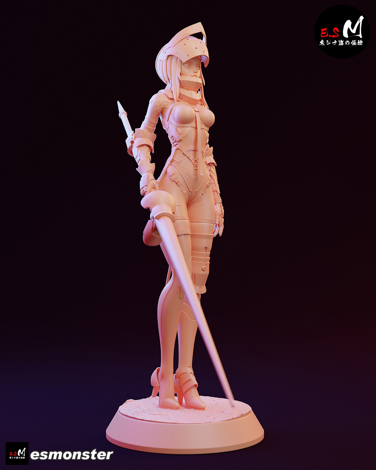 Android Lancer Lanze Reiter Sci-Fi Unpainted Resin Garage Model Kit (1/6-1/12)