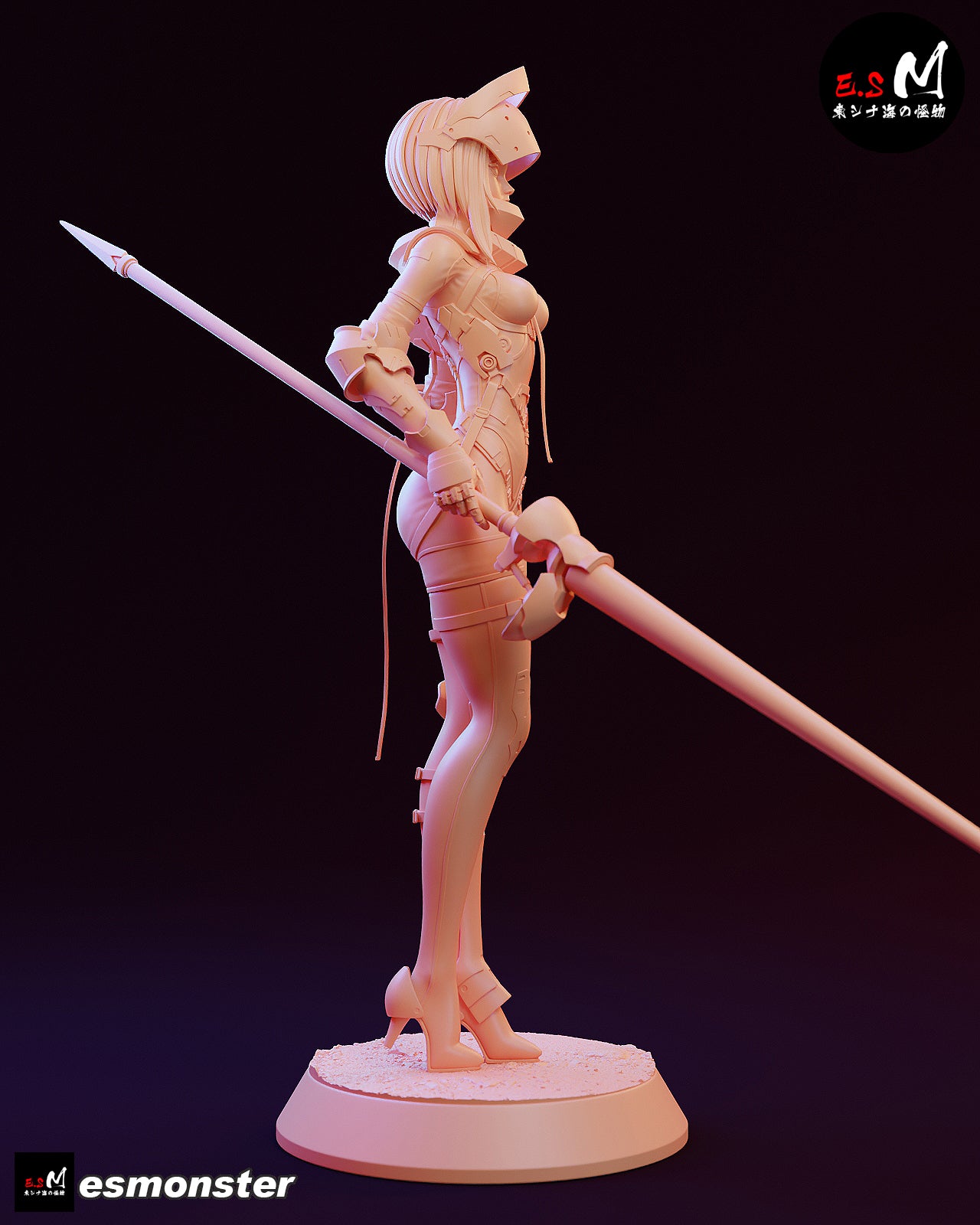Android Lancer Lanze Reiter Sci-Fi Unpainted Resin Garage Model Kit (1/6-1/12)