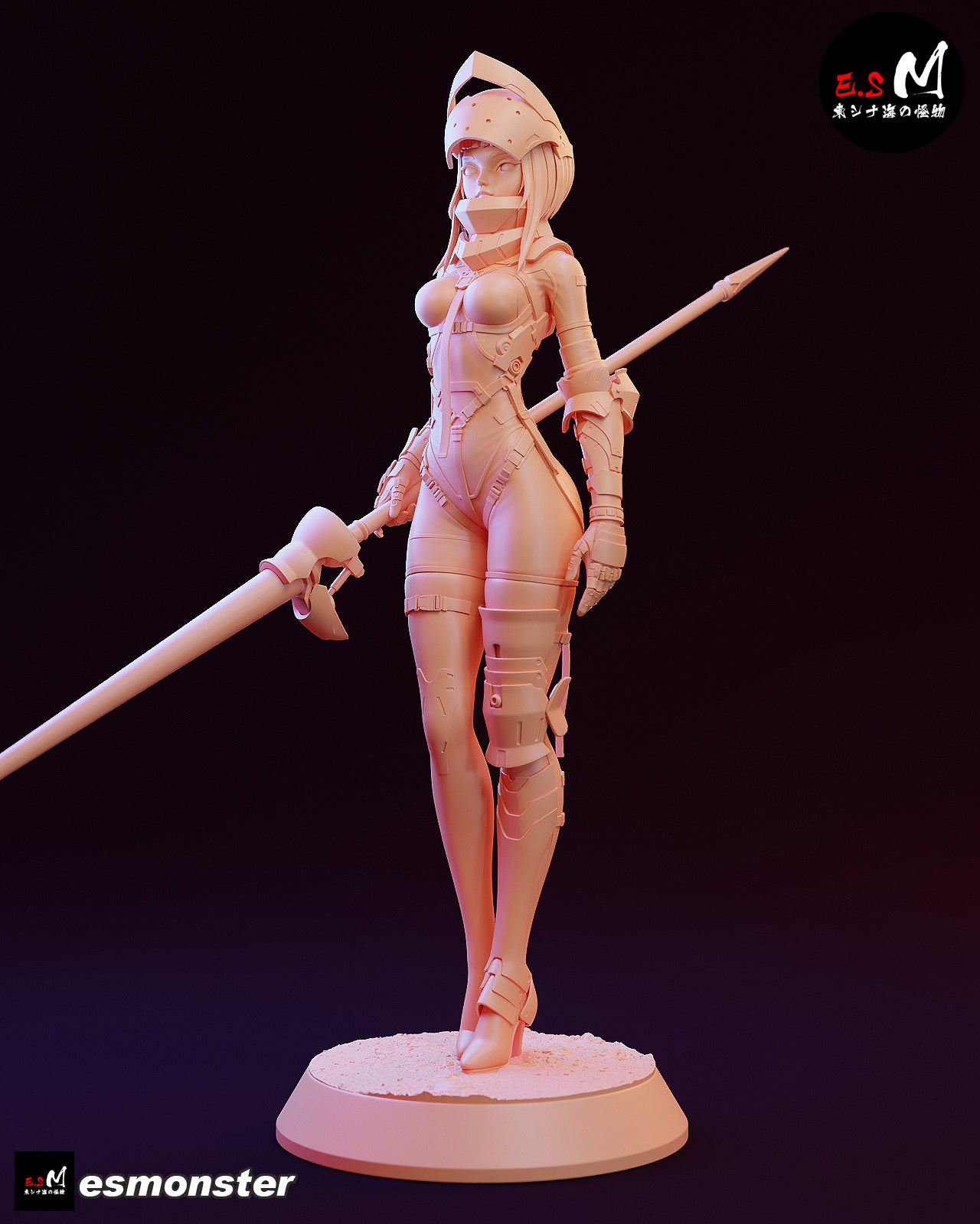 Android Lancer Lanze Reiter Sci-Fi Unpainted Resin Garage Model Kit (1/6-1/12)