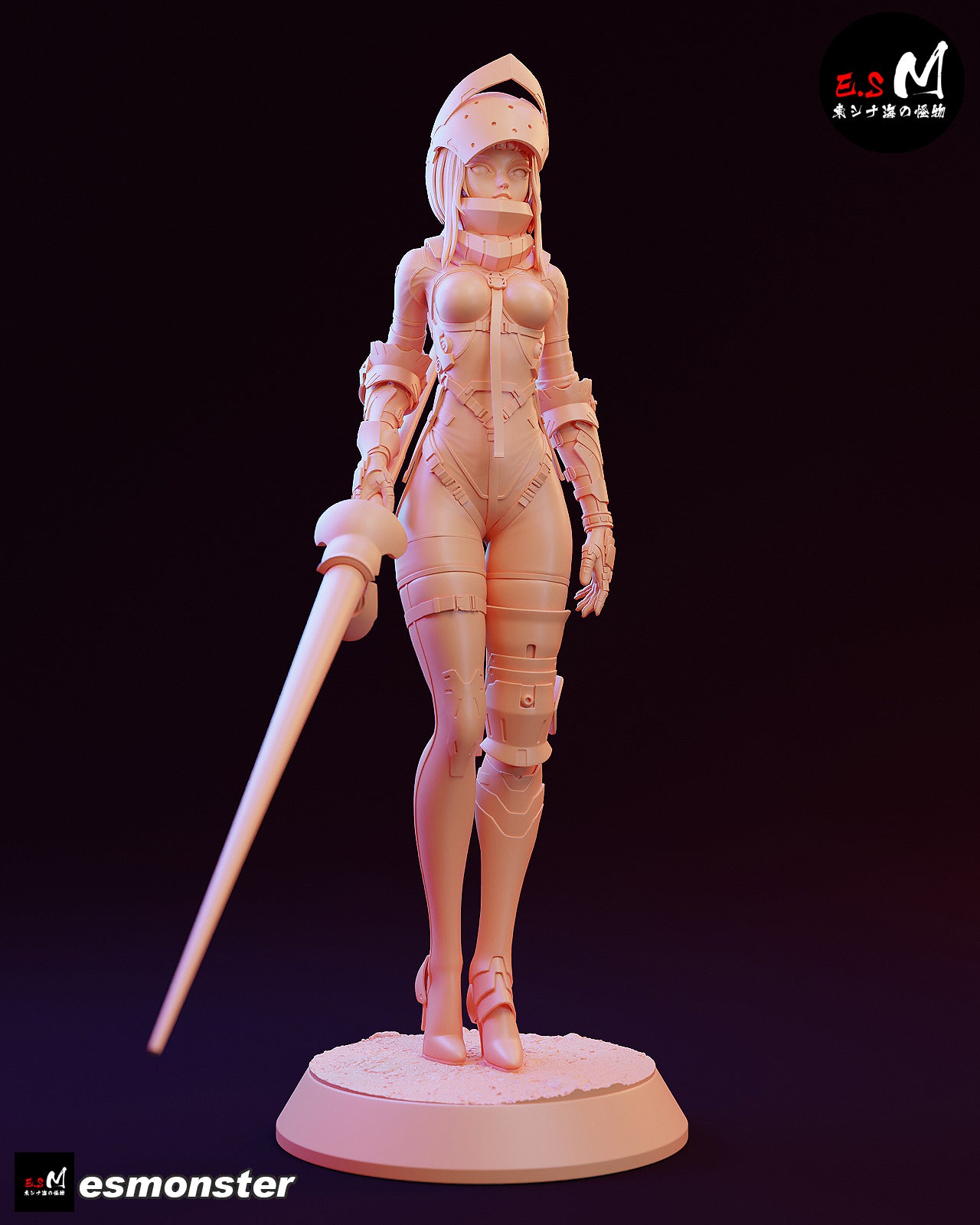 Android Lancer Lanze Reiter Sci-Fi Unpainted Resin Garage Model Kit (1/6-1/12)