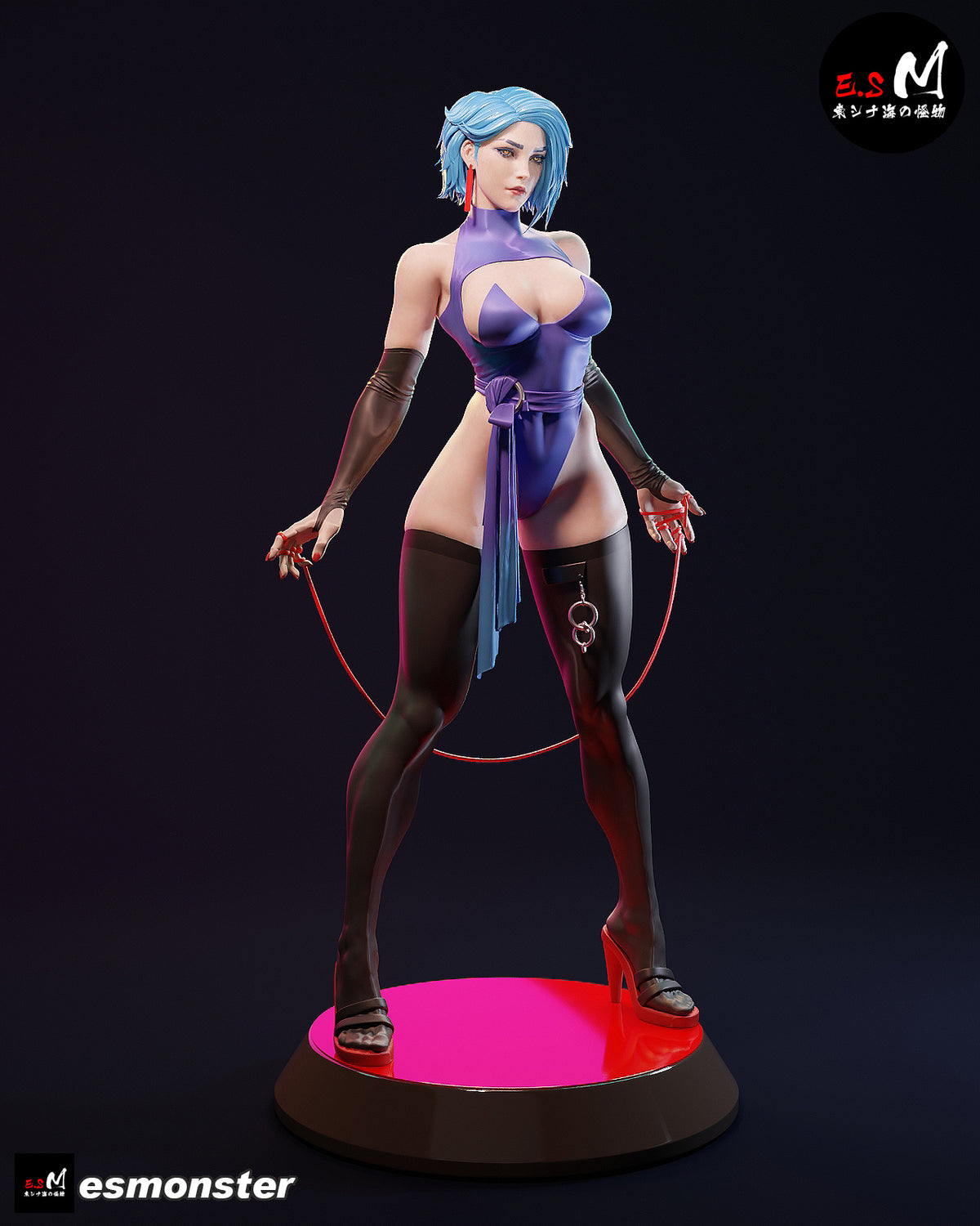Cyberpunk Line Girl Sci-Fi Unpainted Resin Garage Model Kit (1/6-1/12)