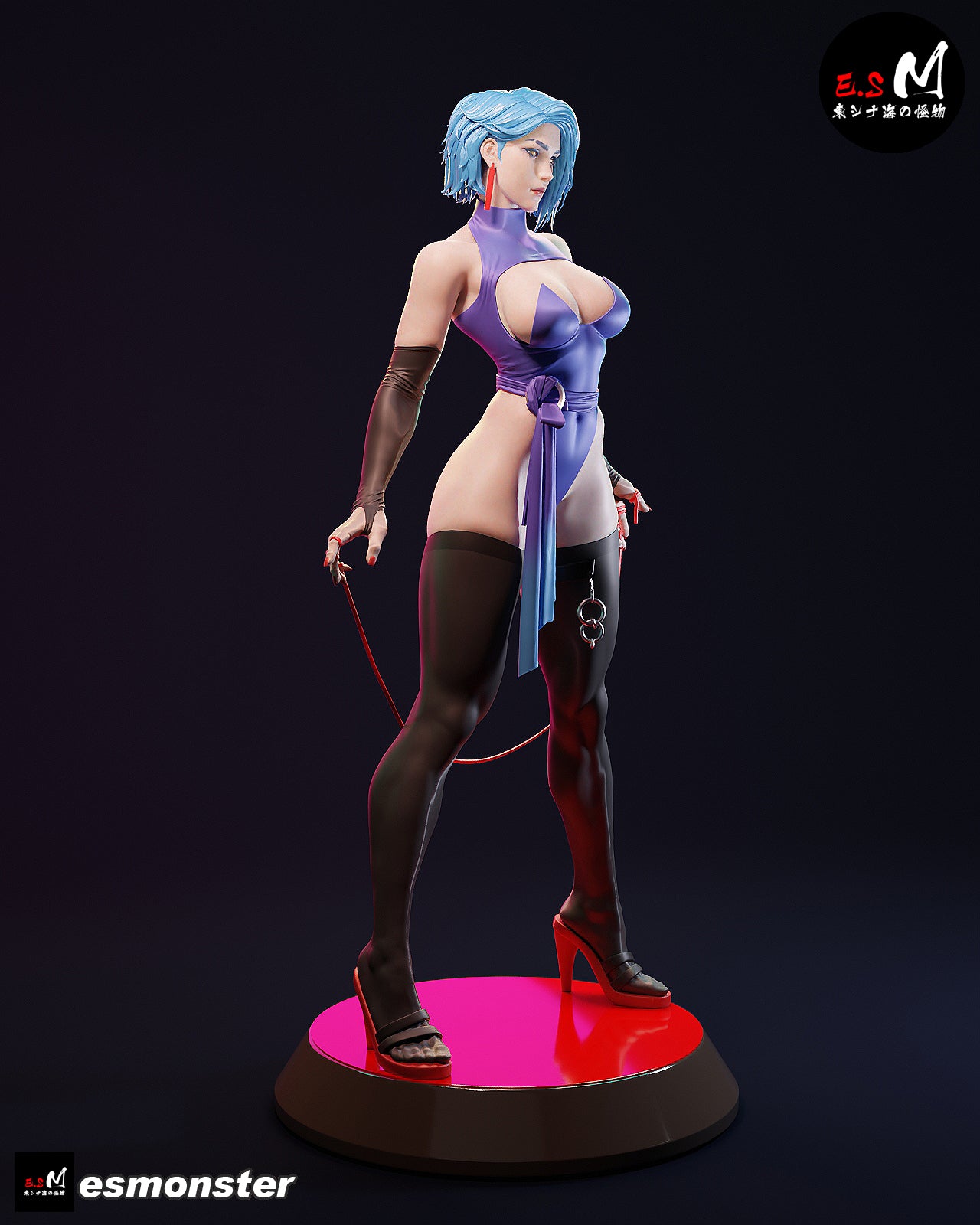 Cyberpunk Line Girl Sci-Fi Unpainted Resin Garage Model Kit (1/6-1/12)