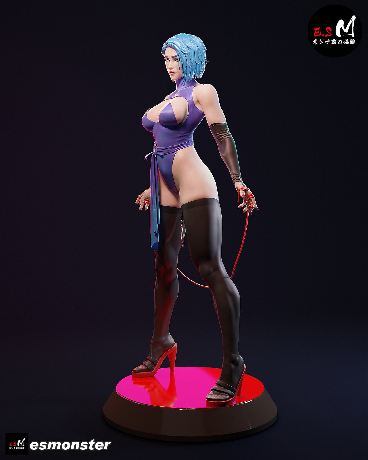Cyberpunk Line Girl Sci-Fi Unpainted Resin Garage Model Kit (1/6-1/12)