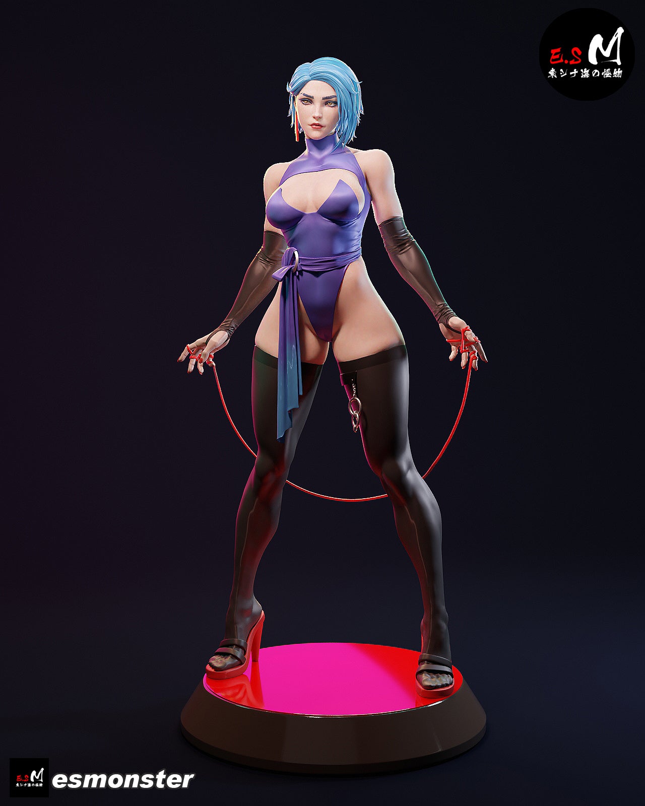 Cyberpunk Line Girl Sci-Fi Unpainted Resin Garage Model Kit (1/6-1/12)