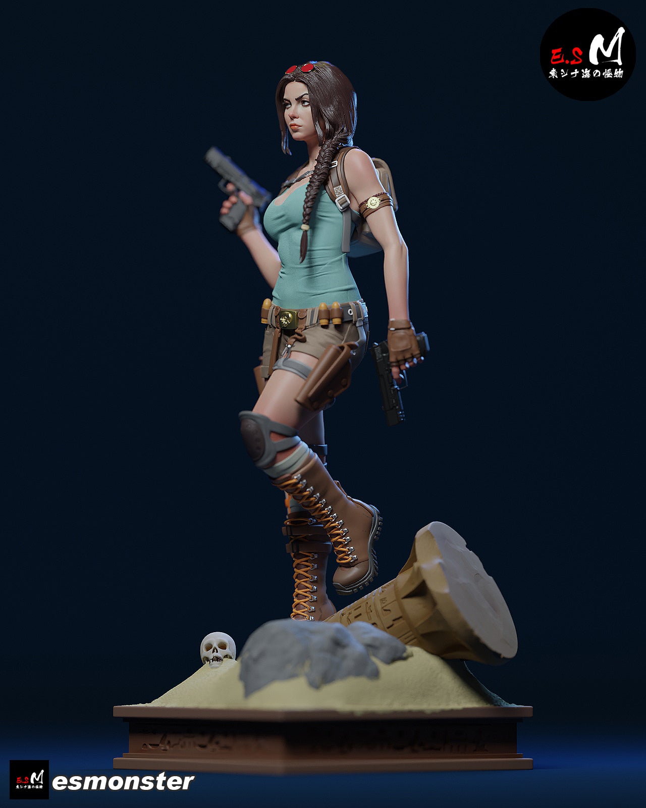 Lara Croft Confident Style Tomb Raider Unpainted Resin Garage Kit (1/6-1/12)