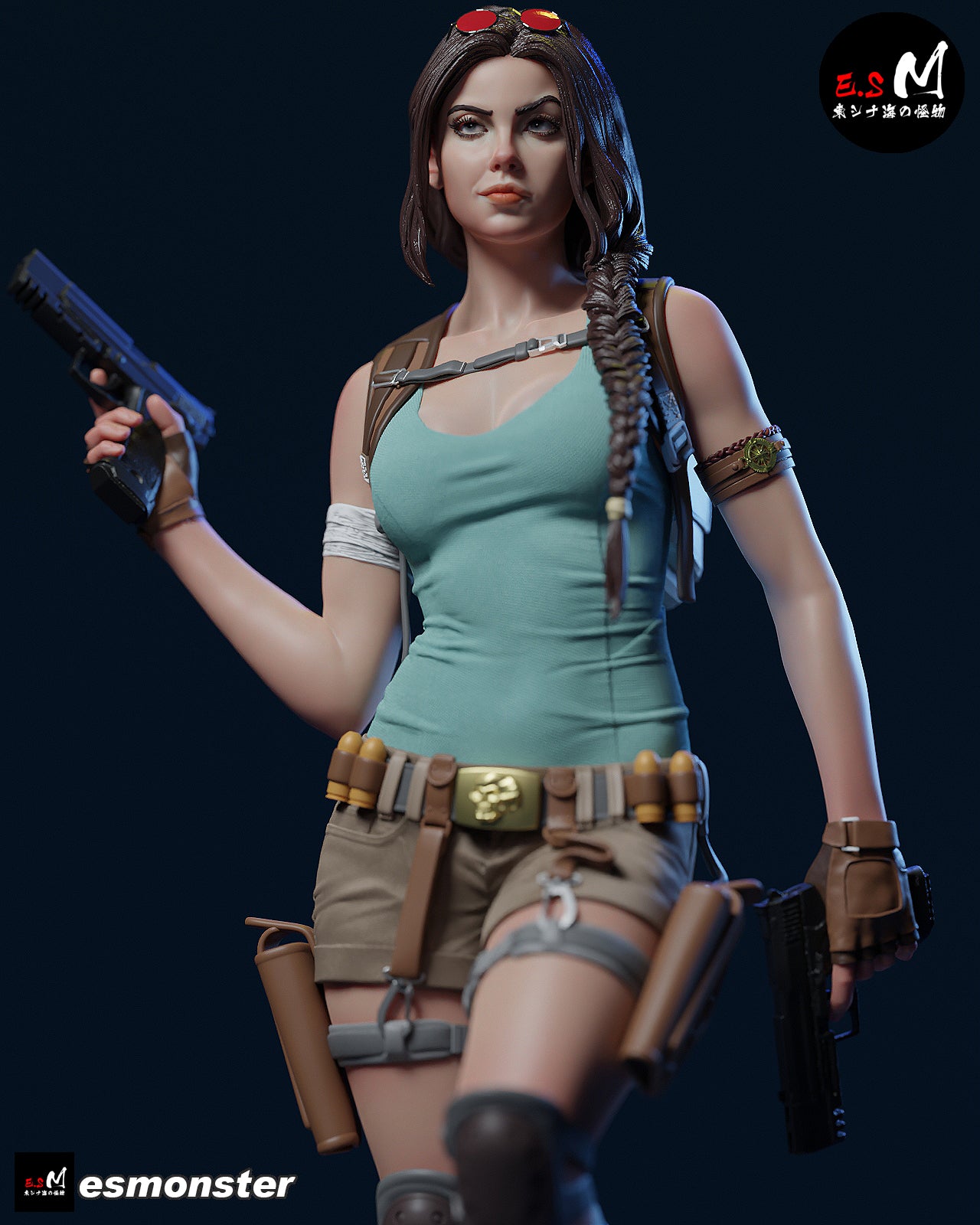 Lara Croft Confident Style Tomb Raider Unpainted Resin Garage Kit (1/6-1/12)