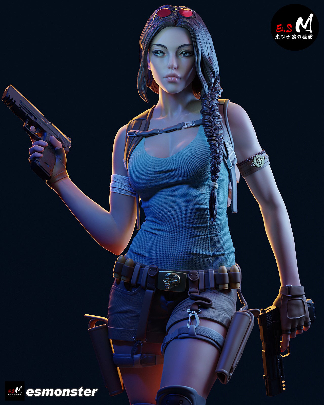 Lara Croft Confident Style Tomb Raider Unpainted Resin Garage Kit (1/6-1/12)