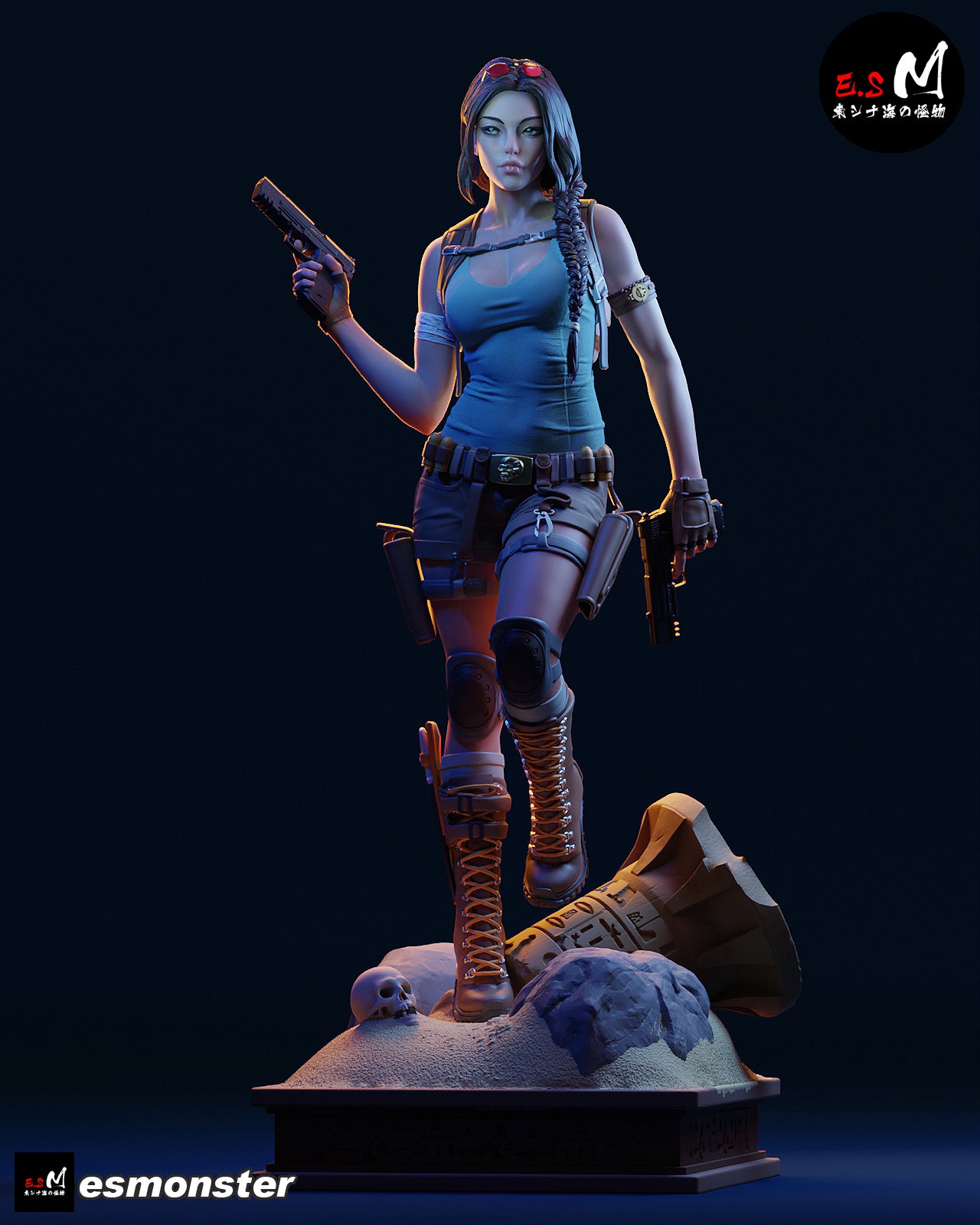 Lara Croft Confident Style Tomb Raider Unpainted Resin Garage Kit (1/6-1/12)